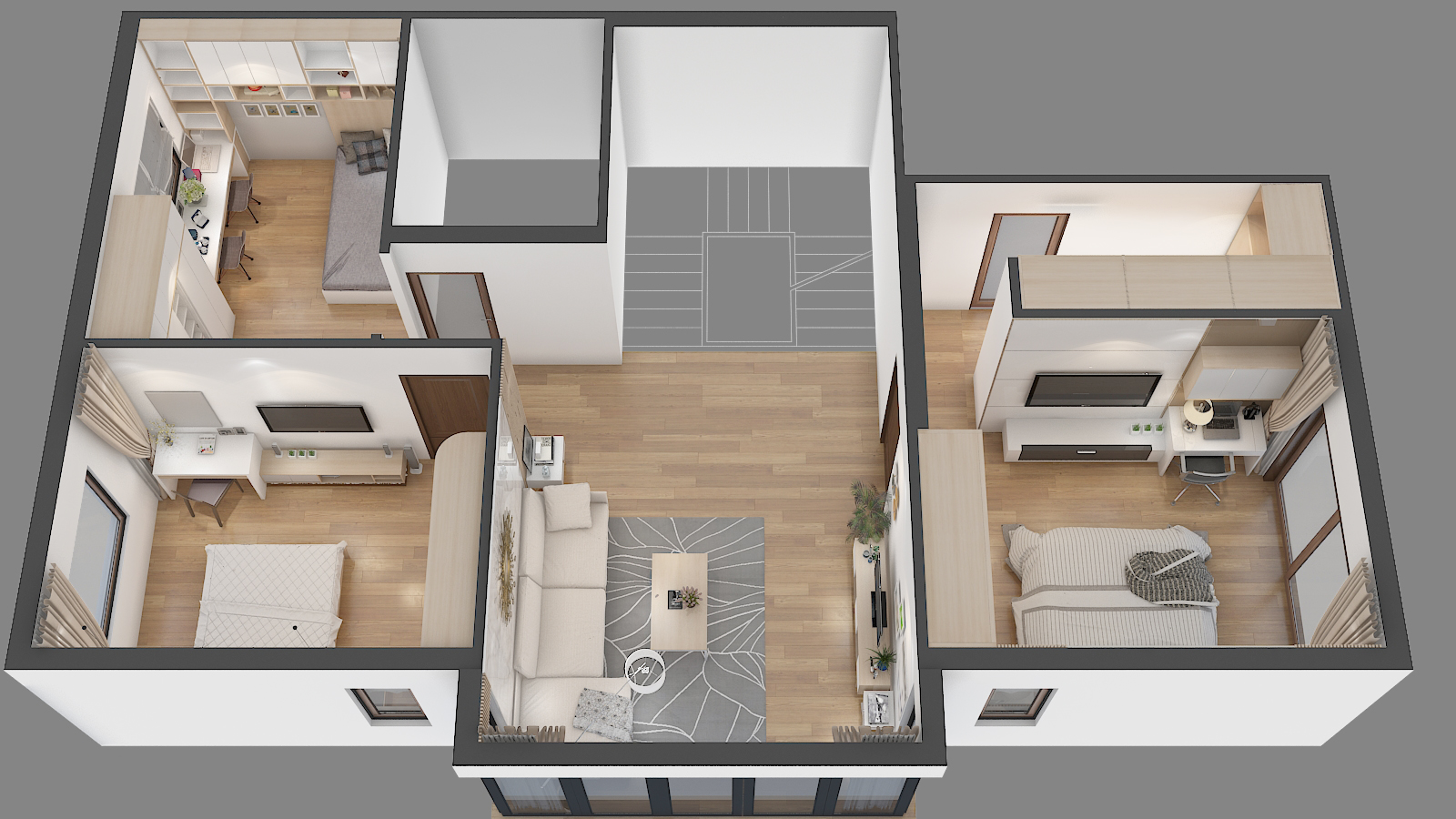 Thiết kế nội thất Biệt Thự tại Hà Nội Biệt thự anh Tú- Hà Nội 1613834870 4