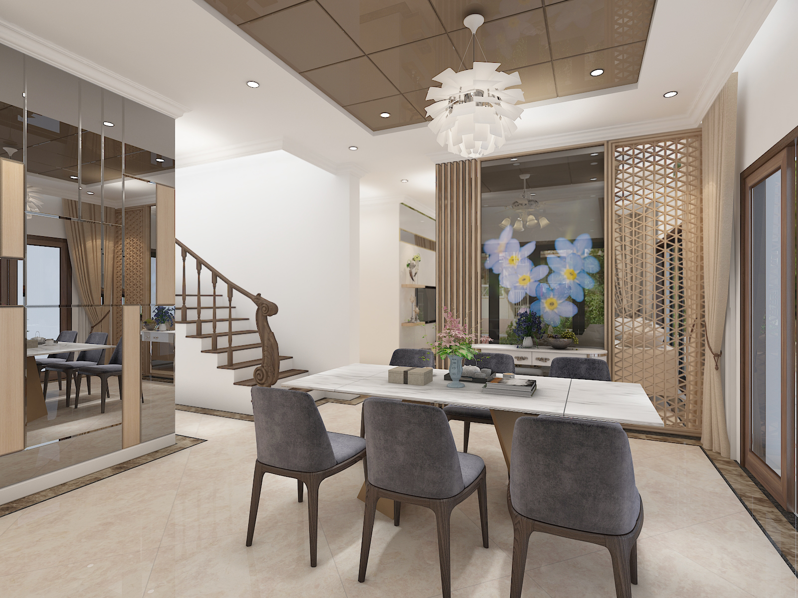 Thiết kế nội thất Biệt Thự tại Hà Nội Biệt thự anh Tú- Hà Nội 1613834871 1