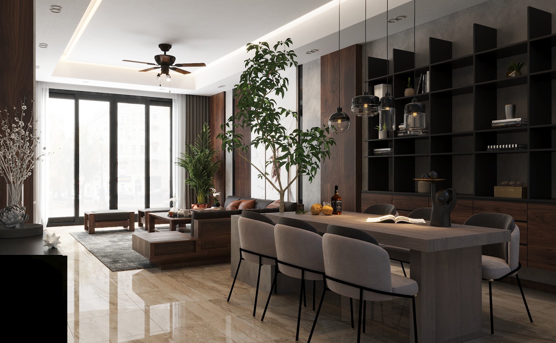 Thiết kế nội thất Nhà Mặt Phố tại Lào Cai Nhà Phố Liền Kề - Khu đô thị mới Bắc Cường 1 - Lào Cai 1615396020 10