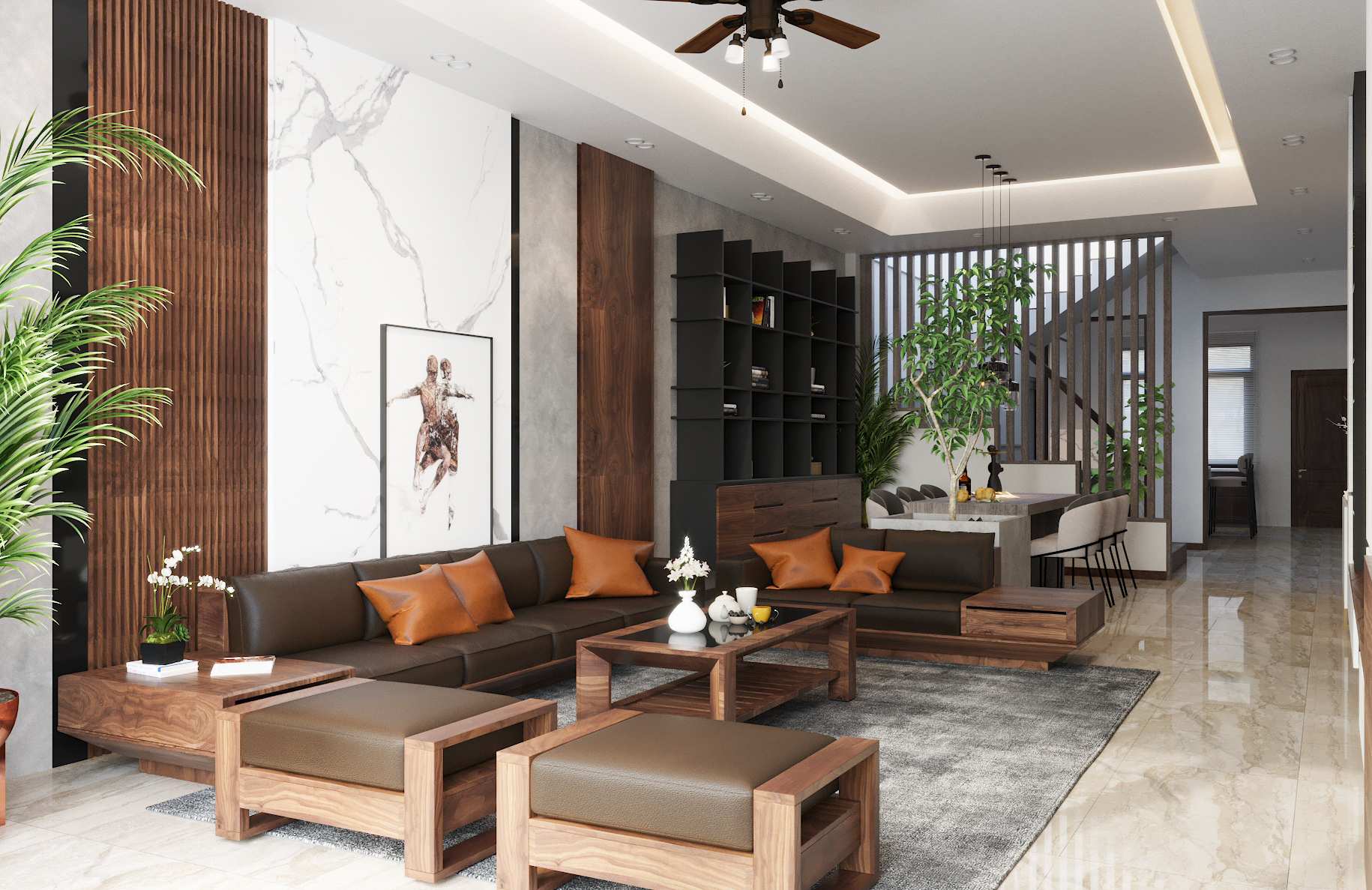 Thiết kế nội thất Nhà Mặt Phố tại Lào Cai Nhà Phố Liền Kề - Khu đô thị mới Bắc Cường 1 - Lào Cai 1615396020 9