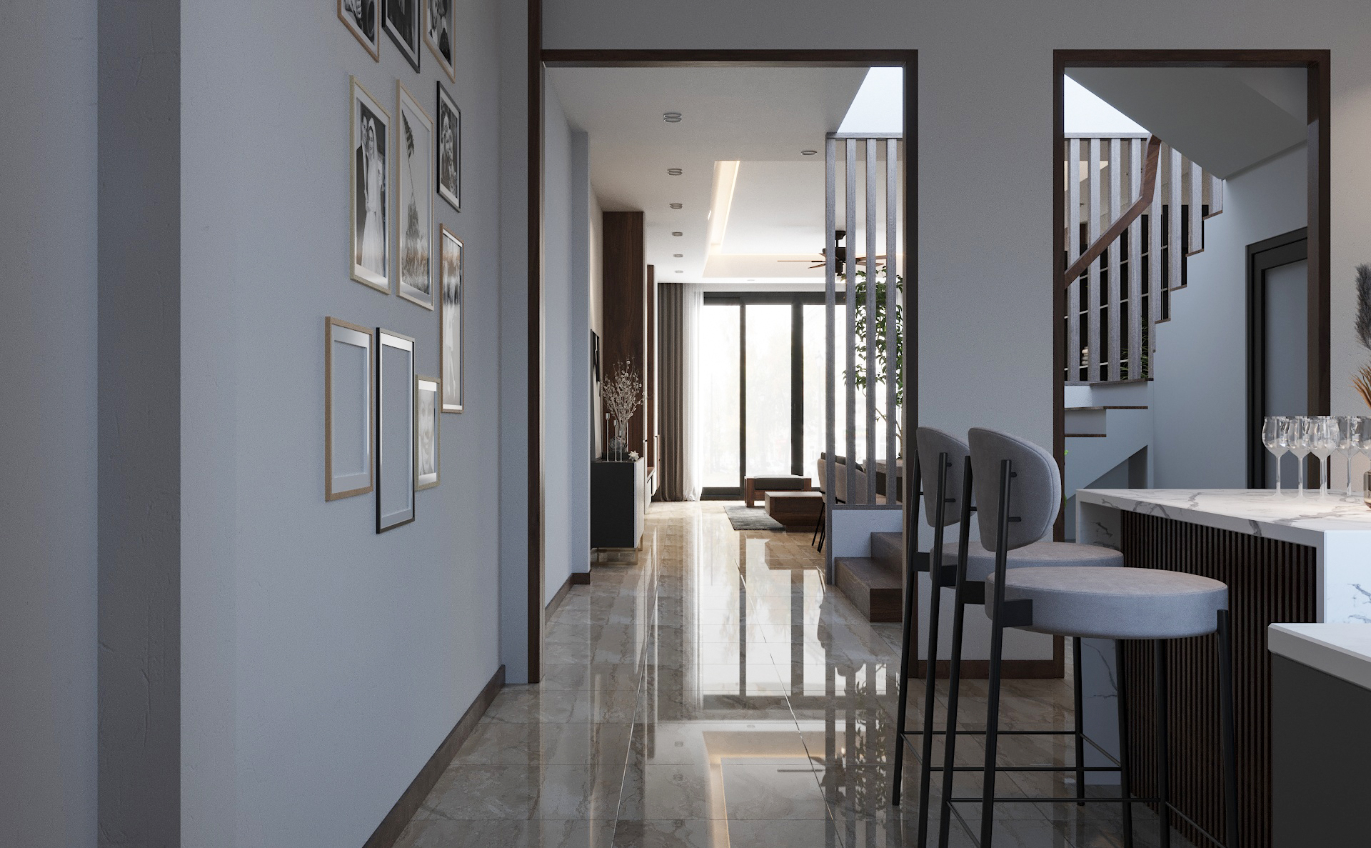 Thiết kế nội thất Nhà Mặt Phố tại Lào Cai Nhà Phố Liền Kề - Khu đô thị mới Bắc Cường 1 - Lào Cai 1615396021 17