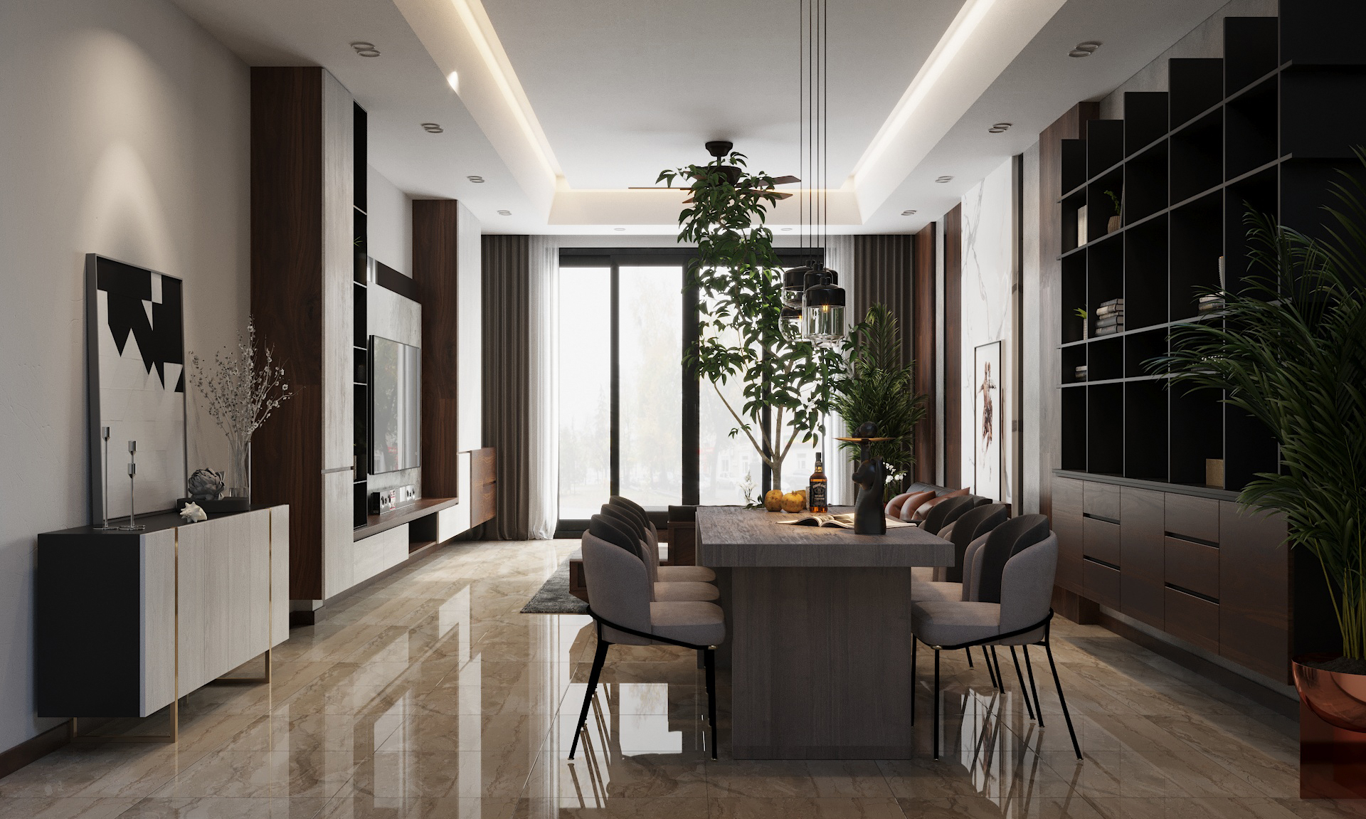 Thiết kế nội thất Nhà Mặt Phố tại Lào Cai Nhà Phố Liền Kề - Khu đô thị mới Bắc Cường 1 - Lào Cai 1615396023 3