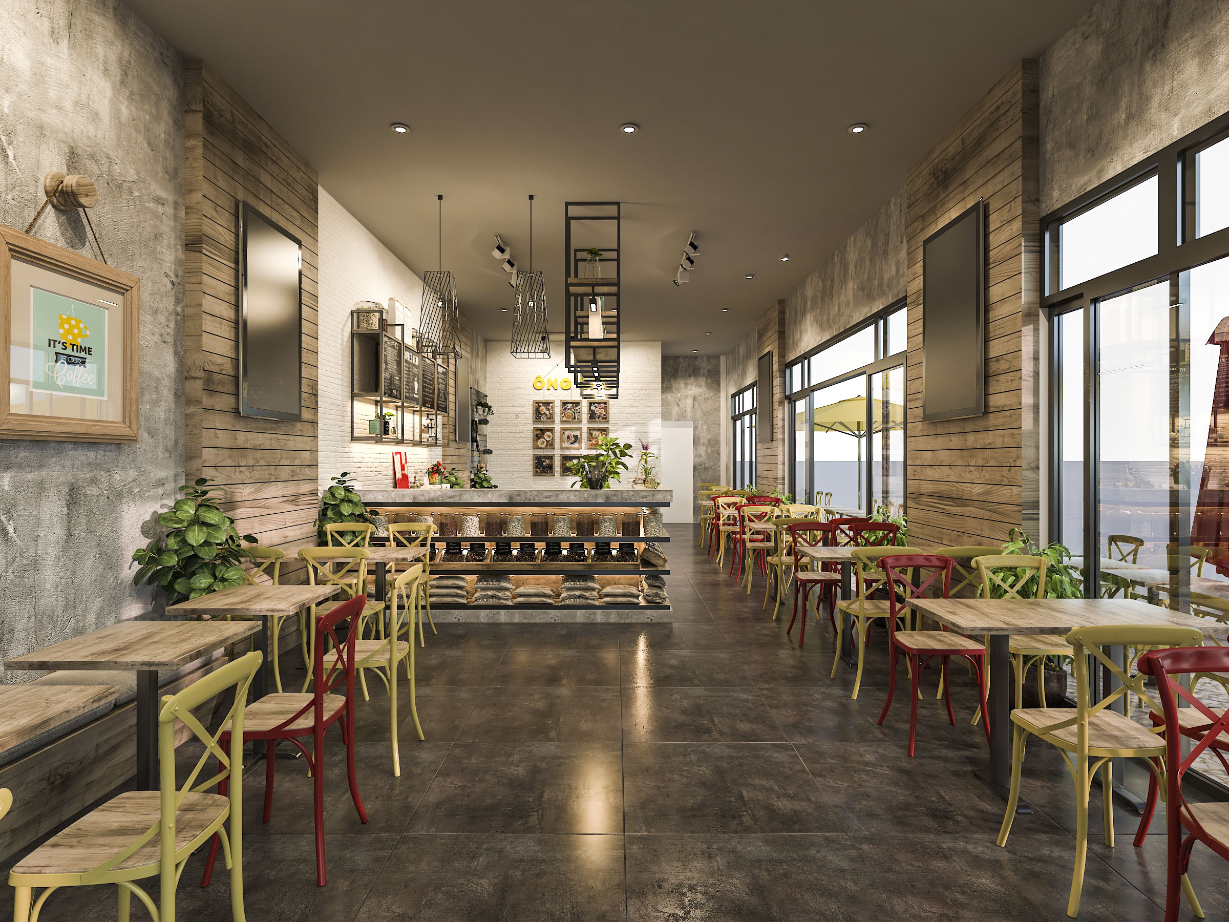Thiết kế nội thất Cafe tại Hồ Chí Minh OB Coffee (concept) 1626191703 1
