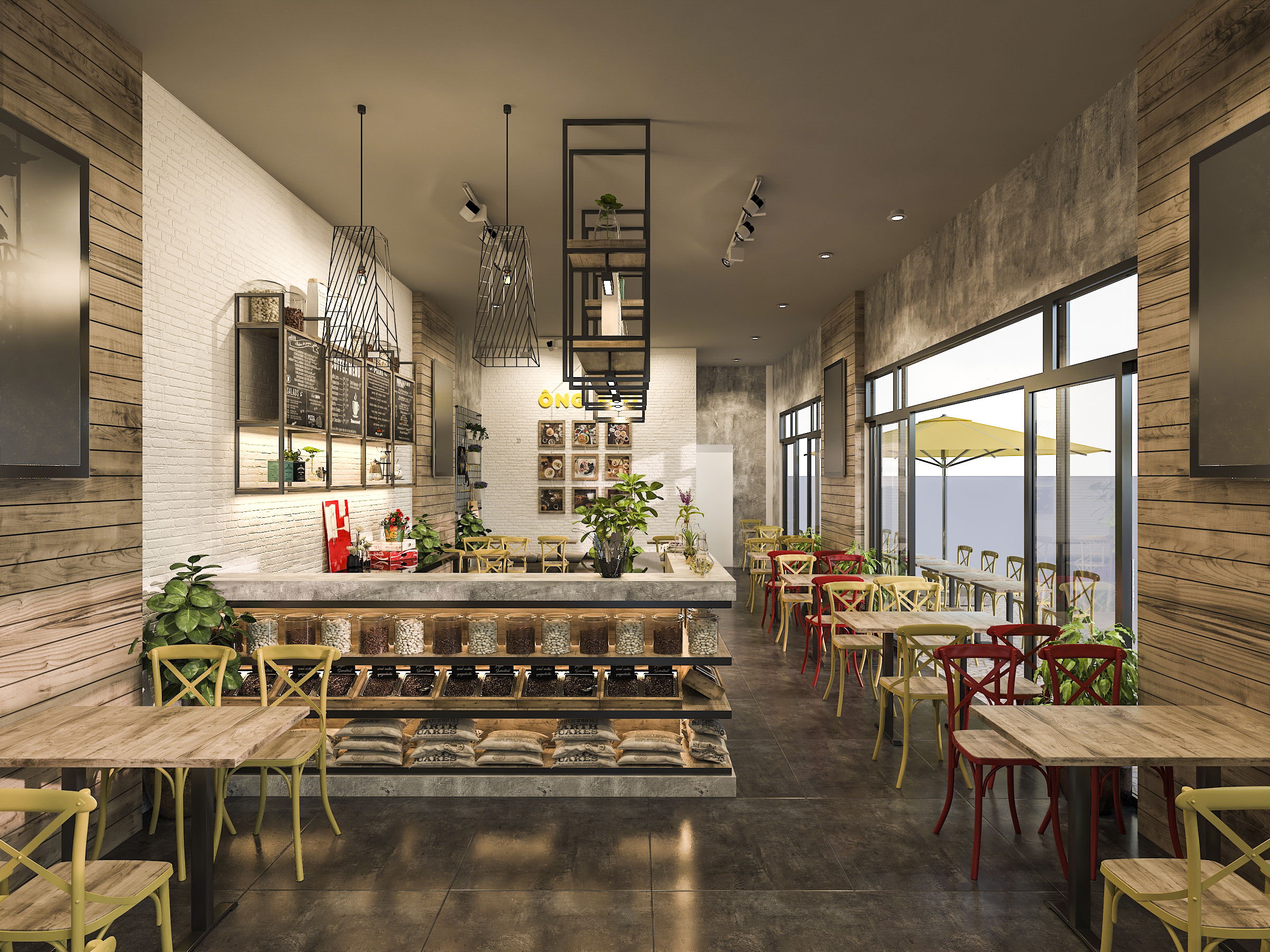 Thiết kế nội thất Cafe tại Hồ Chí Minh OB Coffee (concept) 1626191703 2