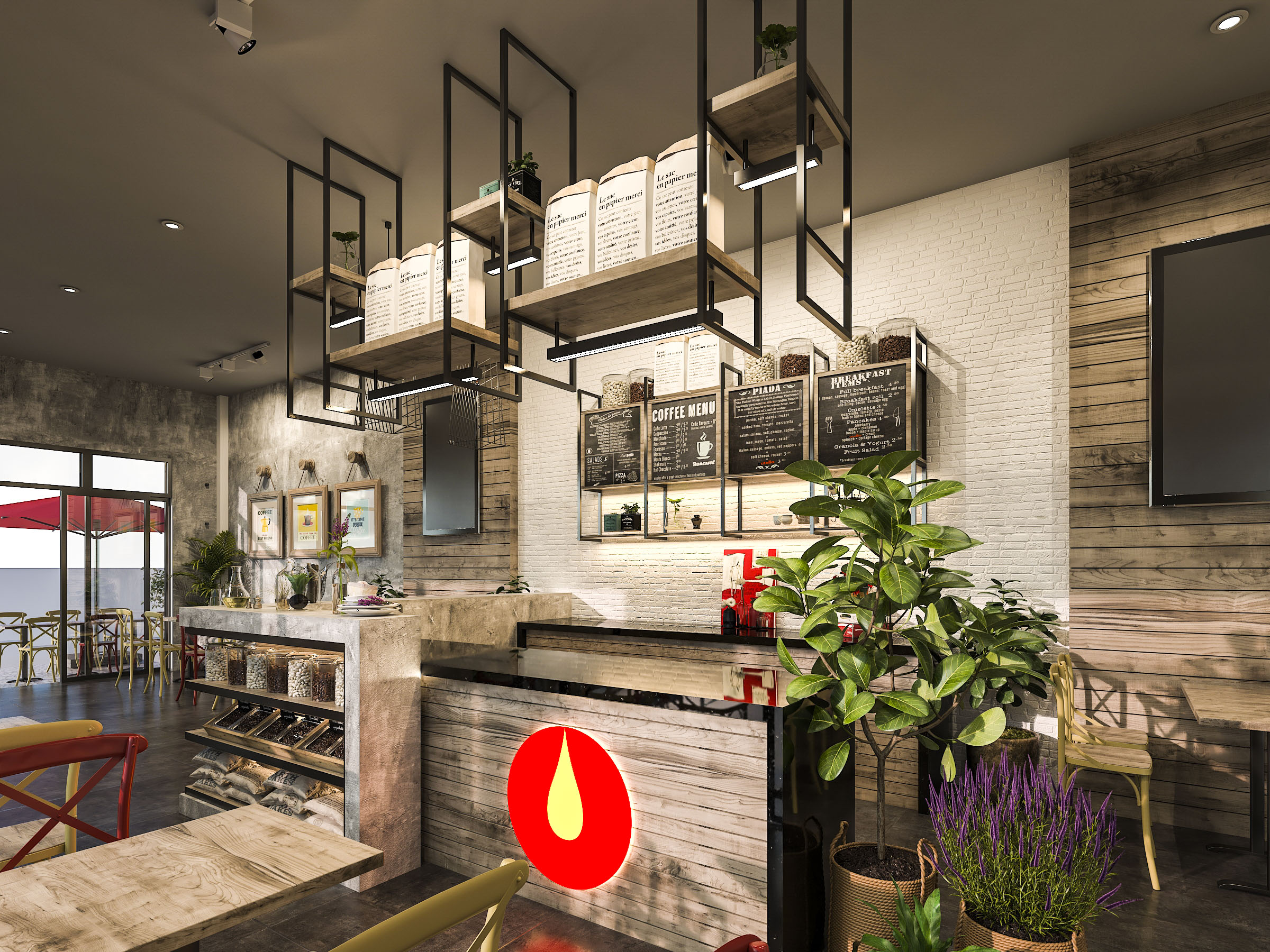 Thiết kế nội thất Cafe tại Hồ Chí Minh OB Coffee (concept) 1626191704 8