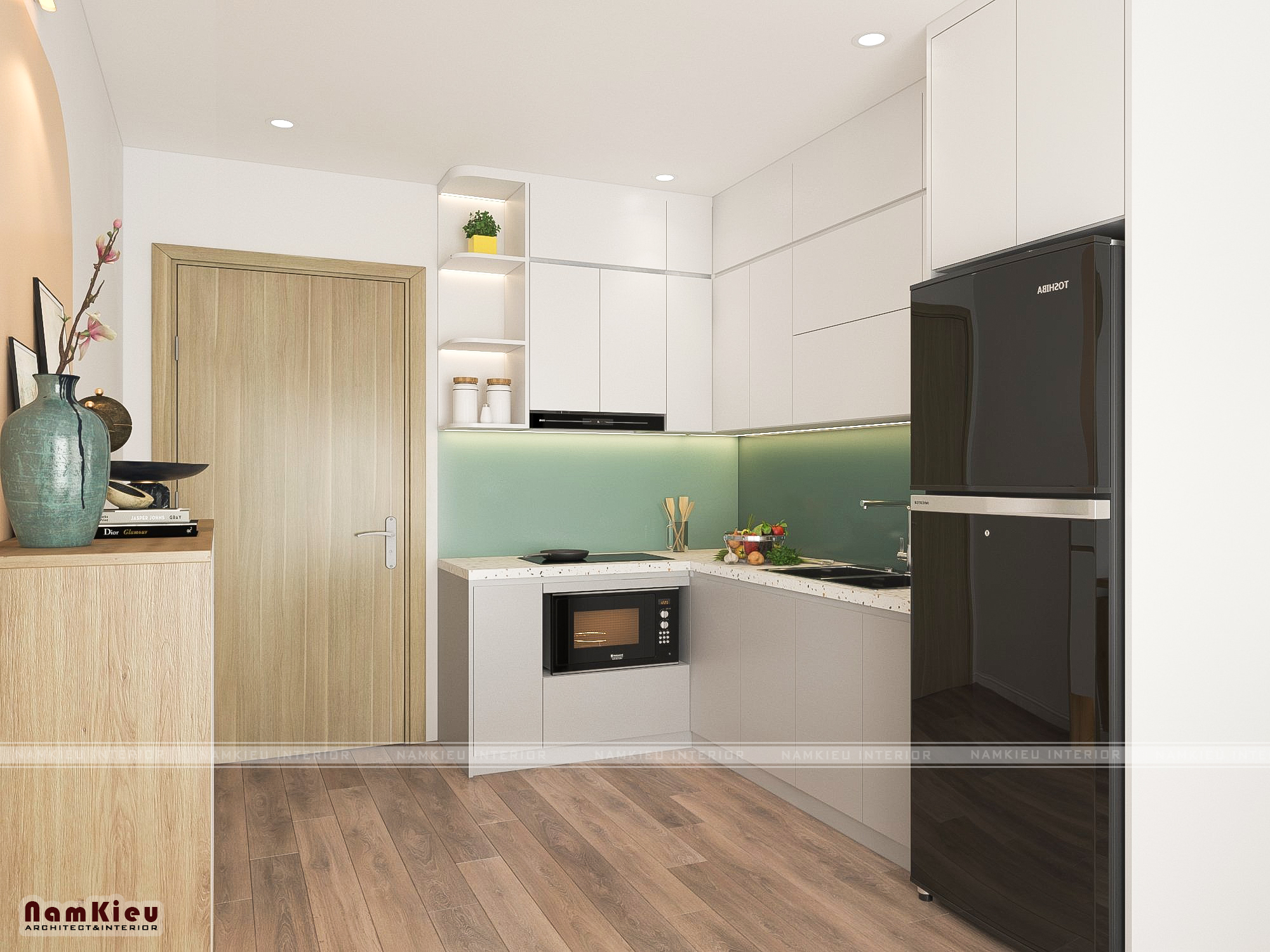 Thiết kế nội thất Chung Cư tại Hà Nội CĂN HỘ NỘI THẤT 54M2 VINHOMES SMART CITY 1632471994 0