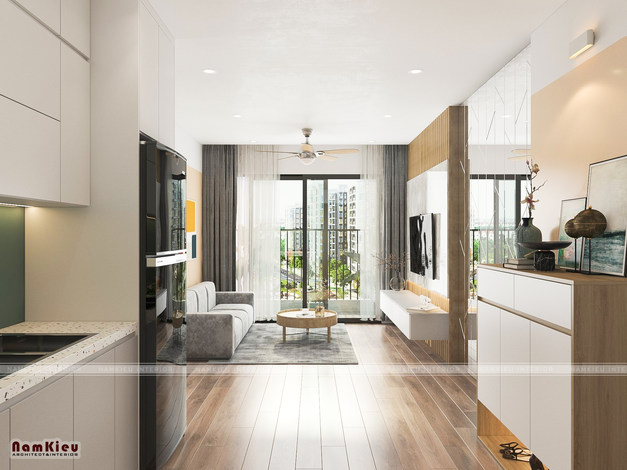 Thiết kế nội thất Chung Cư tại Hà Nội CĂN HỘ NỘI THẤT 54M2 VINHOMES SMART CITY 1632471994 2