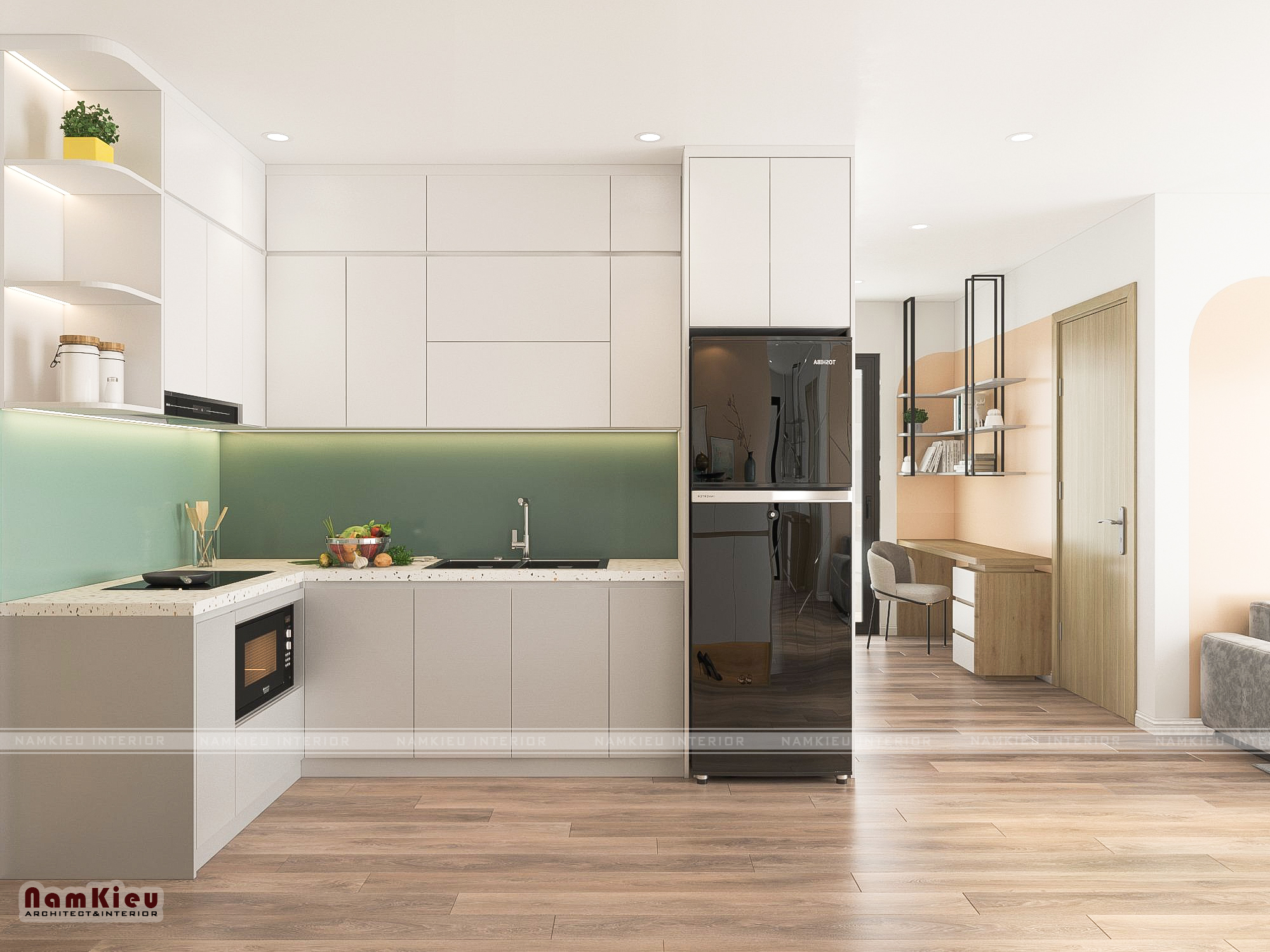 Thiết kế nội thất Chung Cư tại Hà Nội CĂN HỘ NỘI THẤT 54M2 VINHOMES SMART CITY 1632471994 4