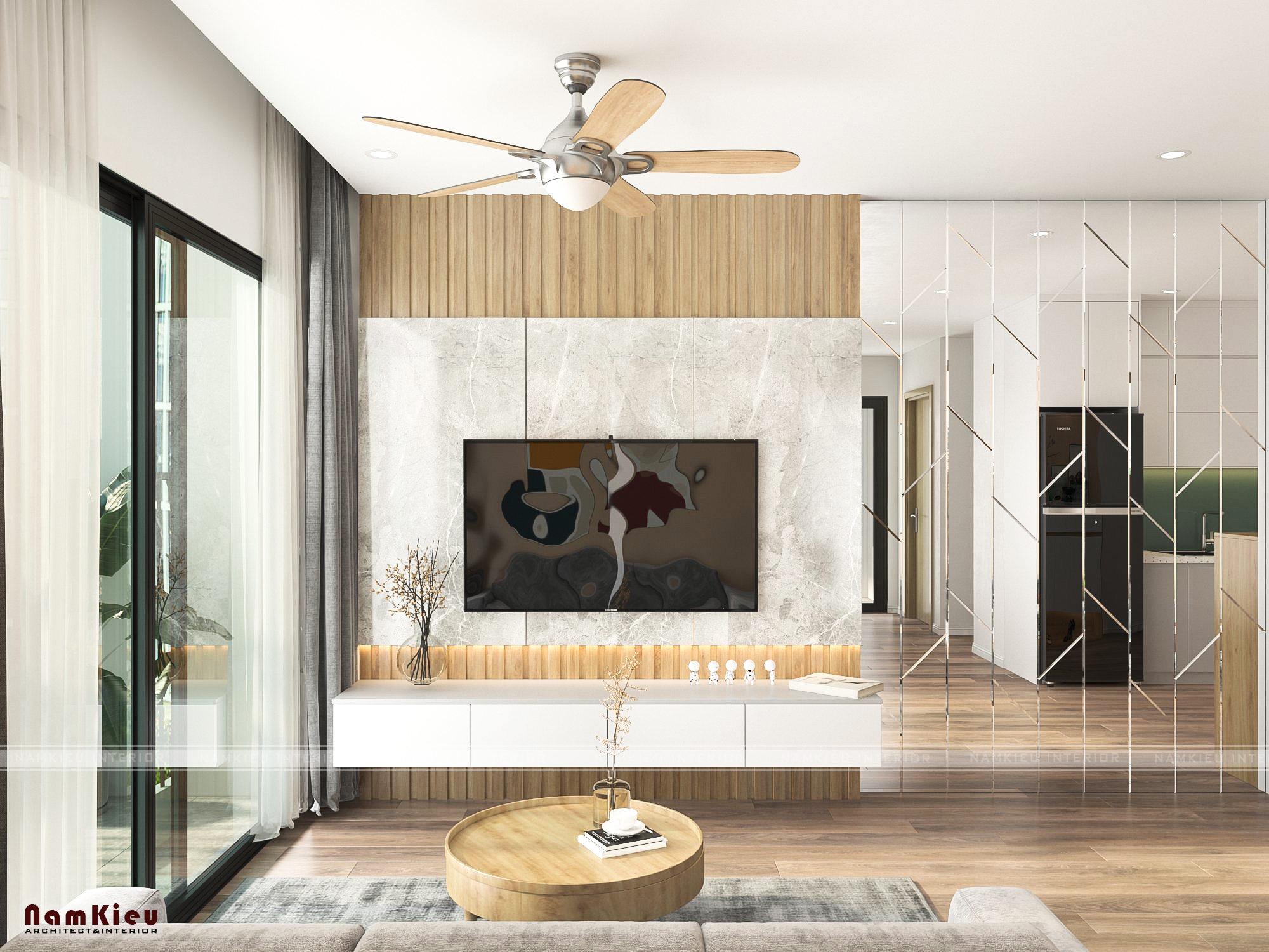 Thiết kế nội thất Chung Cư tại Hà Nội CĂN HỘ NỘI THẤT 54M2 VINHOMES SMART CITY 1632471995 5