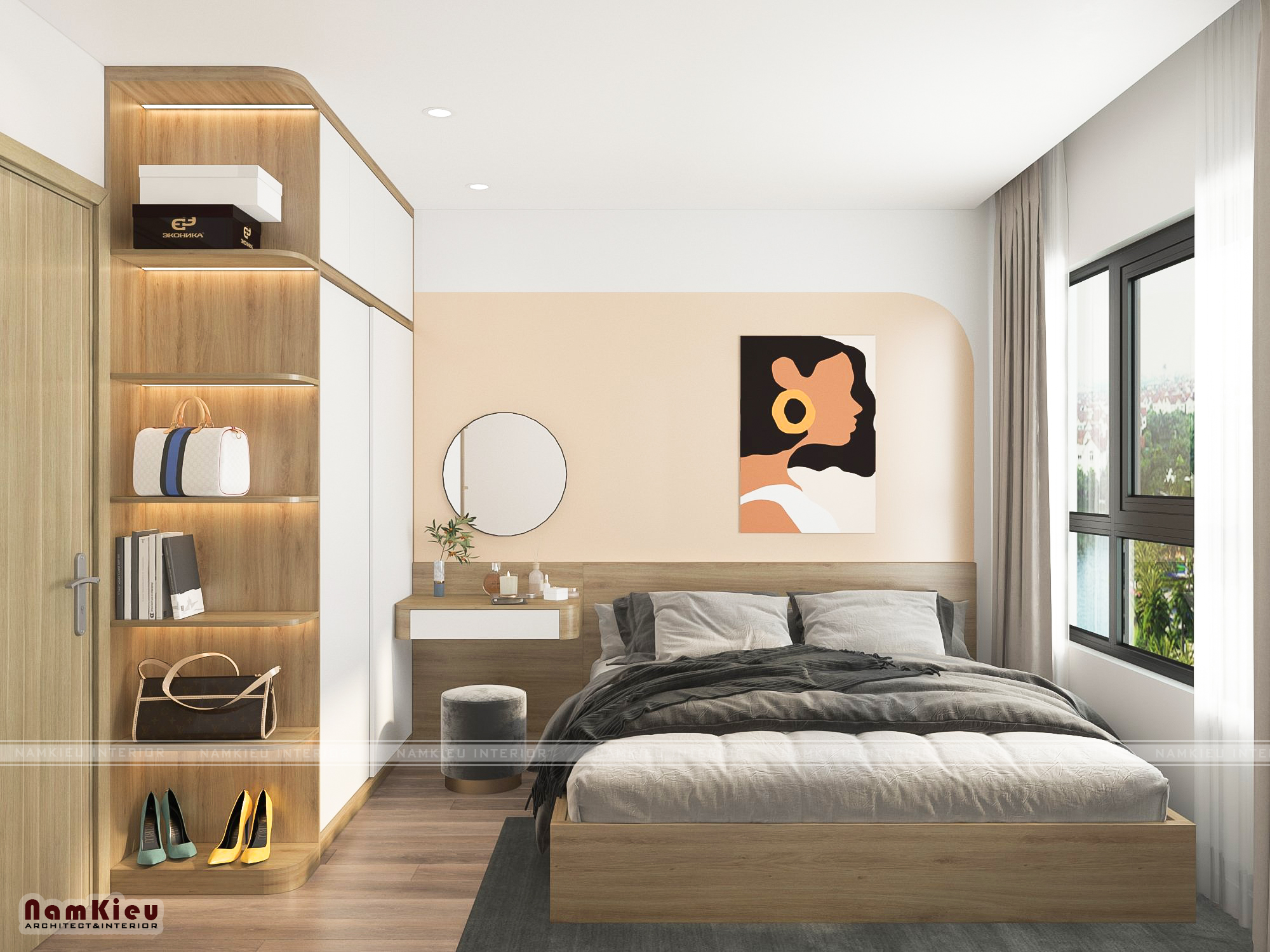 Thiết kế nội thất Chung Cư tại Hà Nội CĂN HỘ NỘI THẤT 54M2 VINHOMES SMART CITY 1632471995 6