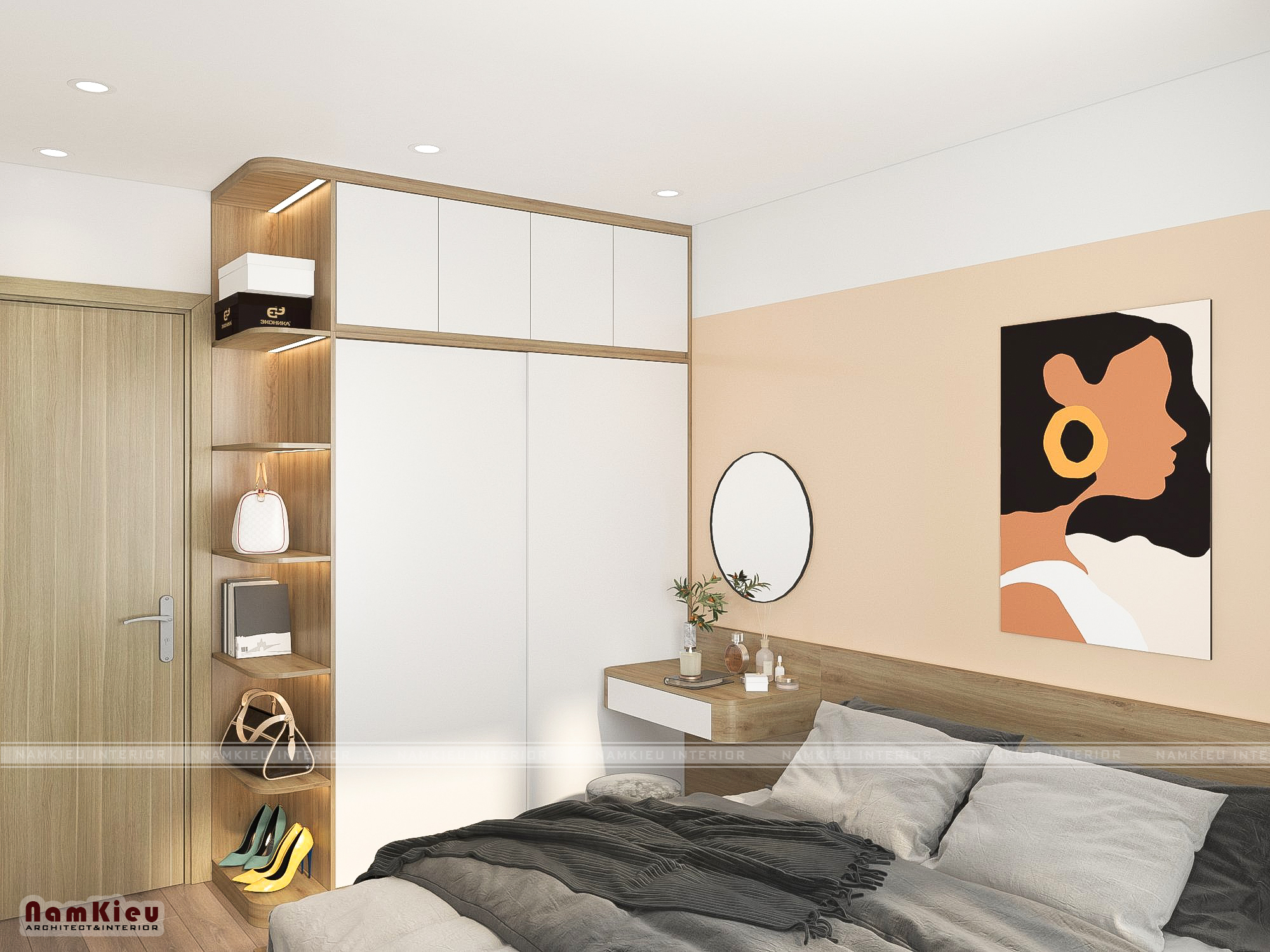 Thiết kế nội thất Chung Cư tại Hà Nội CĂN HỘ NỘI THẤT 54M2 VINHOMES SMART CITY 1632471995 7