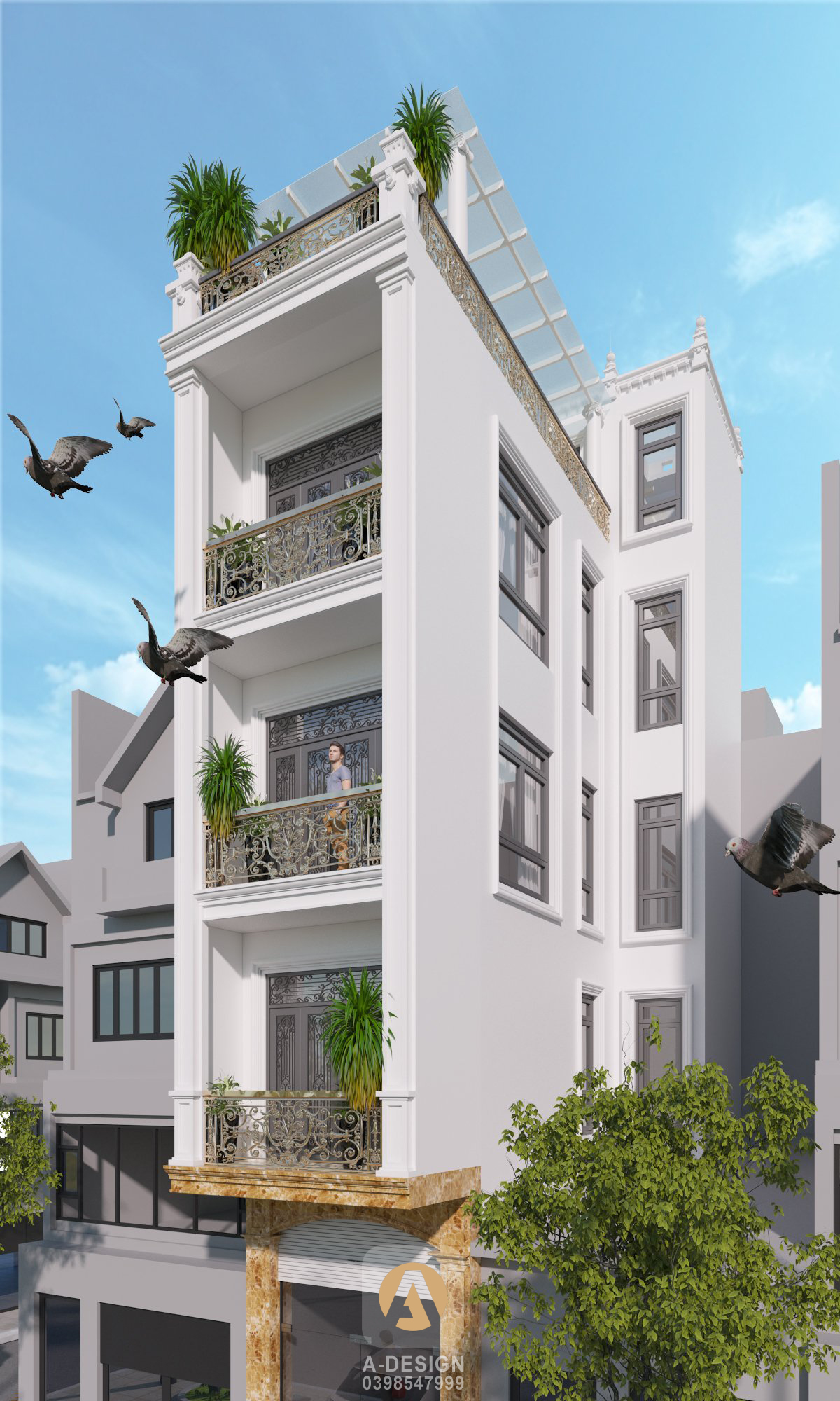 Thiết kế Nhà Mặt Phố tại Hà Nội Nhà Phố Mr.Thịnh - Hà Nội 1642352562 10