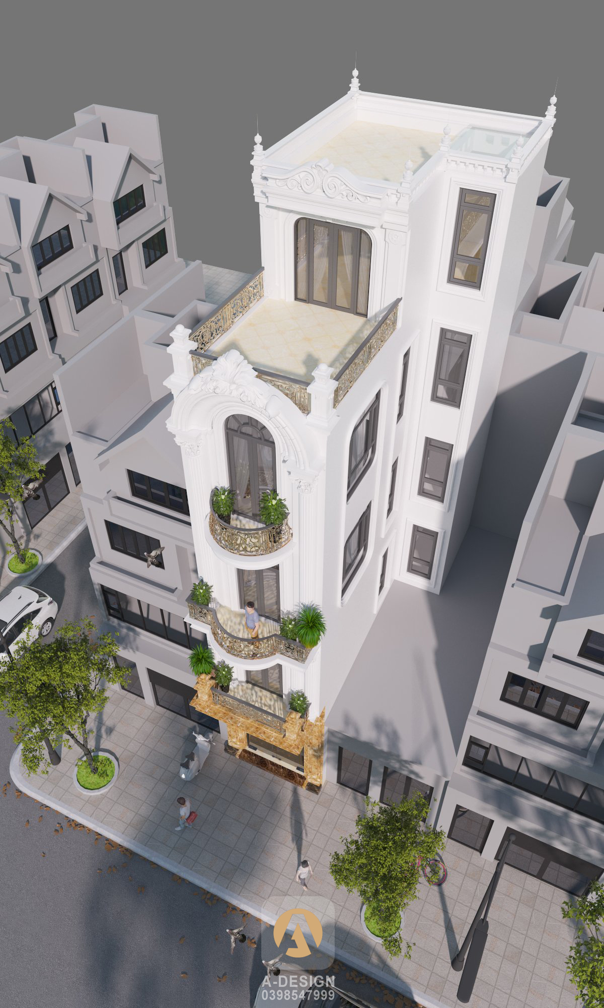 Thiết kế Nhà Mặt Phố tại Hà Nội Nhà Phố Mr.Thịnh - Hà Nội 1642352562 2