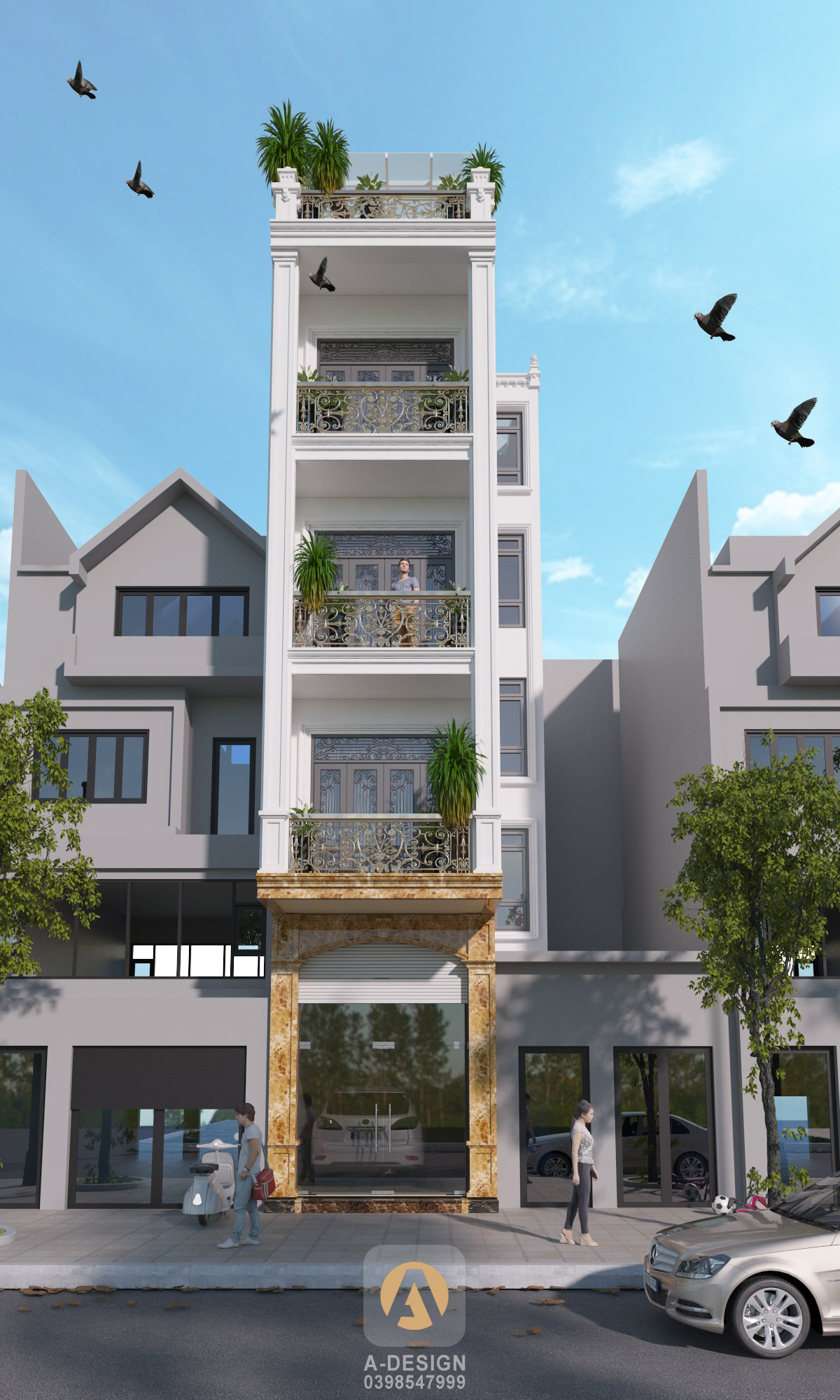 Thiết kế Nhà Mặt Phố tại Hà Nội Nhà Phố Mr.Thịnh - Hà Nội 1642352562 8