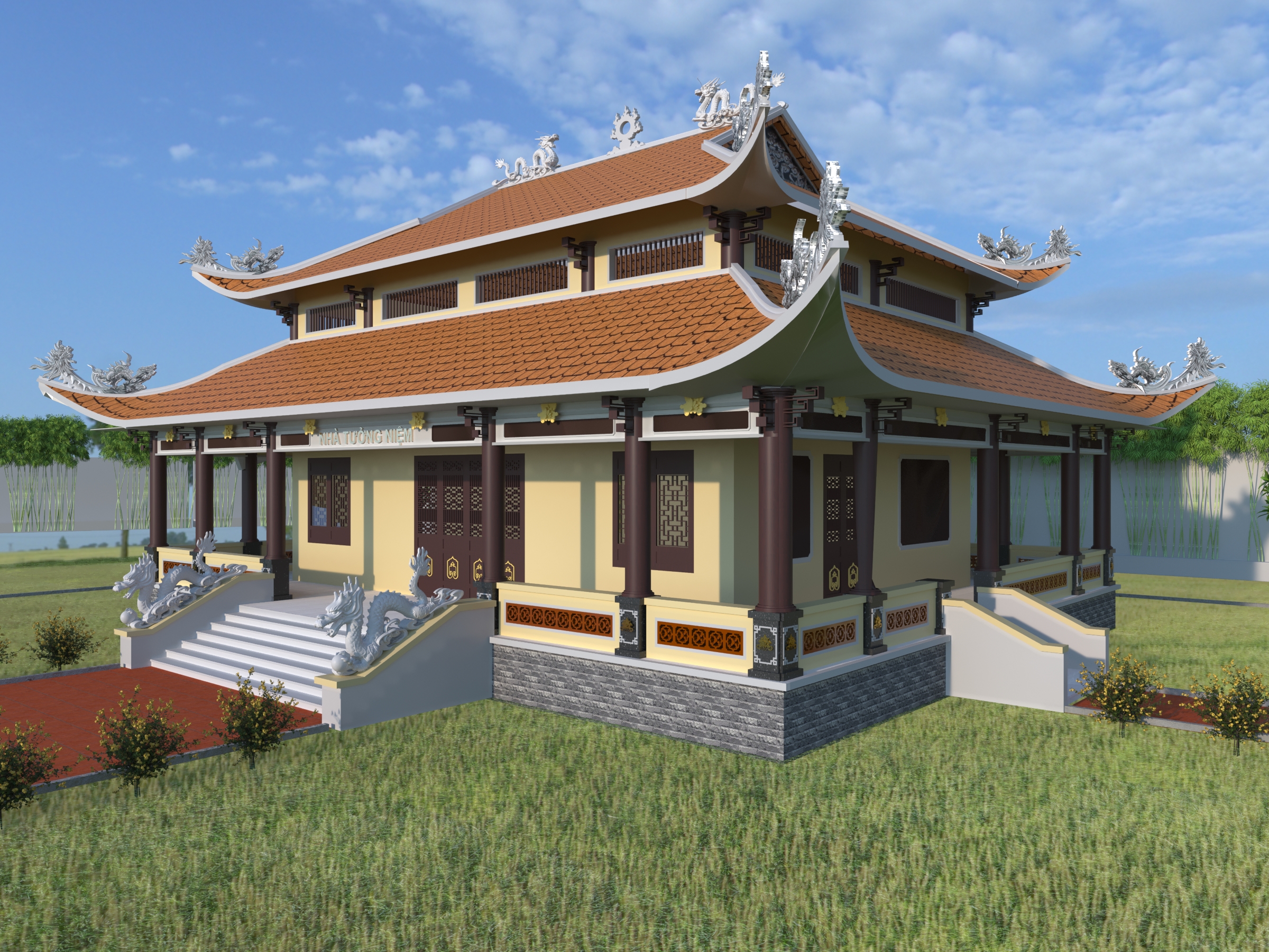 Thiết kế Công Trình Công Cộng tại Bà Rịa - Vũng Tàu Nhà Tưởng Niệm_Nghĩa trang Huyện Xuyên Mộc 1642777958 0