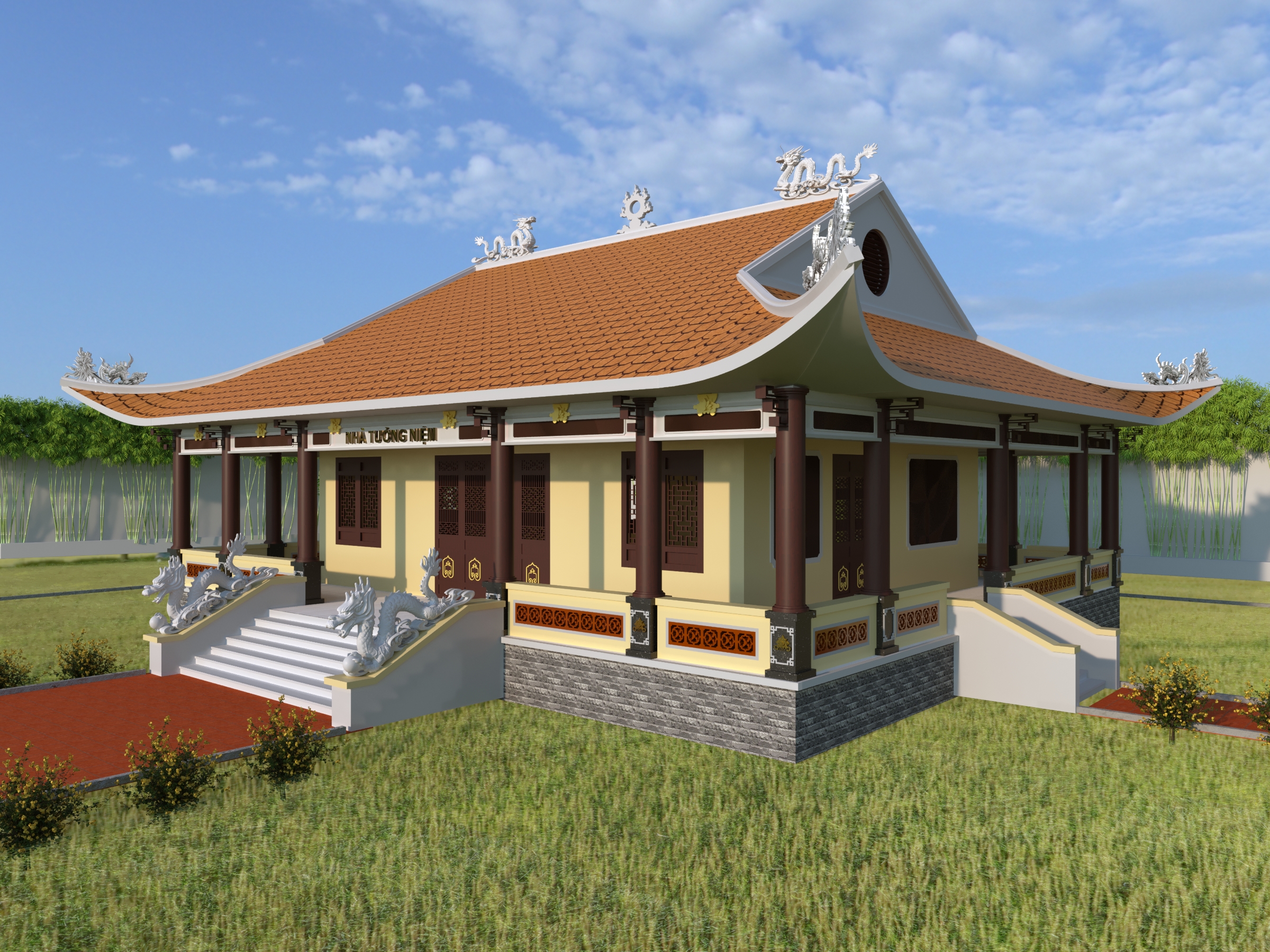 Thiết kế Công Trình Công Cộng tại Bà Rịa - Vũng Tàu Nhà Tưởng Niệm_Nghĩa trang Huyện Xuyên Mộc 1642777960 3