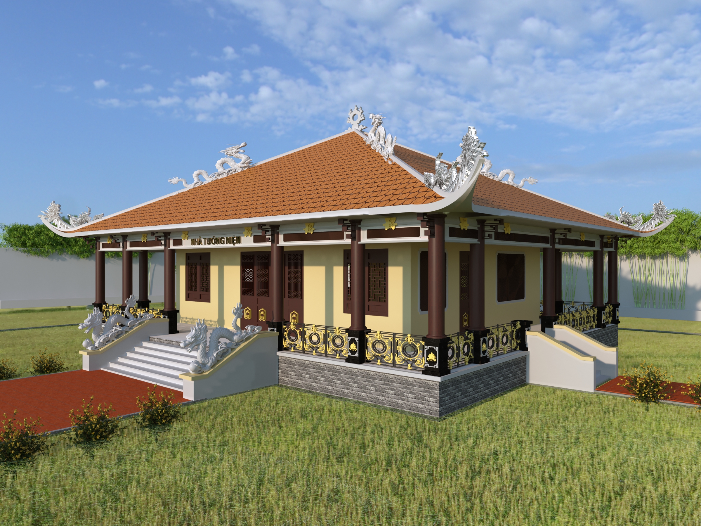 Thiết kế Công Trình Công Cộng tại Bà Rịa - Vũng Tàu Nhà Tưởng Niệm_Nghĩa trang Huyện Xuyên Mộc 1642777960 6