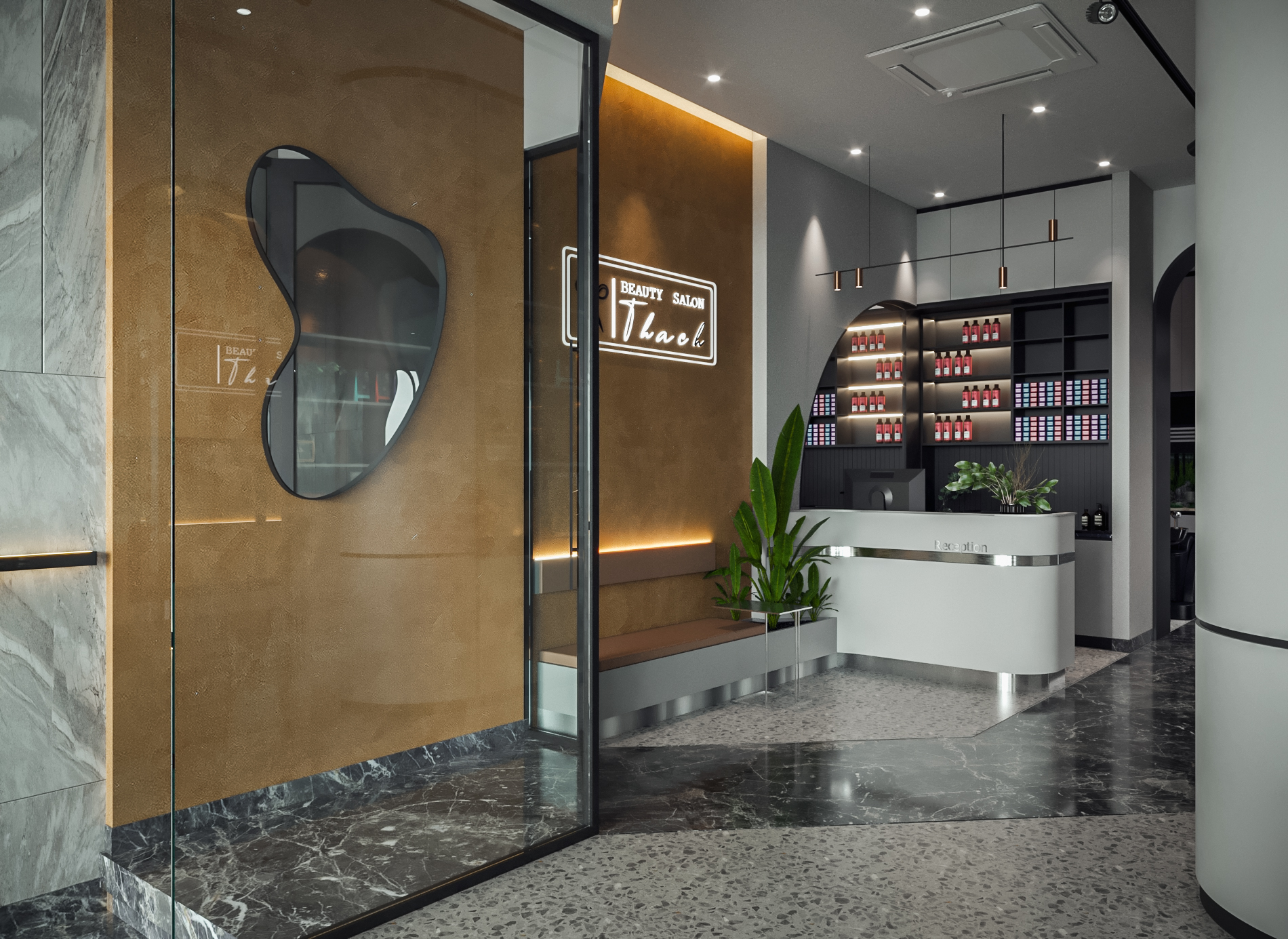 Thiết kế nội thất Shop tại Hồ Chí Minh HAIRSALON THACH HI 1646211626 1