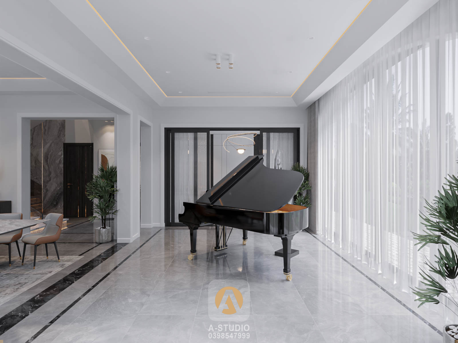 Thiết kế nội thất Nhà Mặt Phố tại Hà Nội Villa Mr.Hà-Hà Đông 1653693756 0