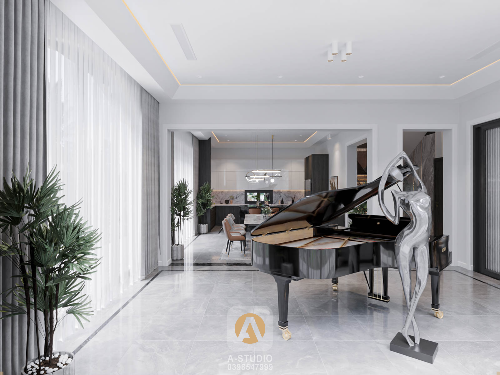 Thiết kế nội thất Nhà Mặt Phố tại Hà Nội Villa Mr.Hà-Hà Đông 1653693756 1