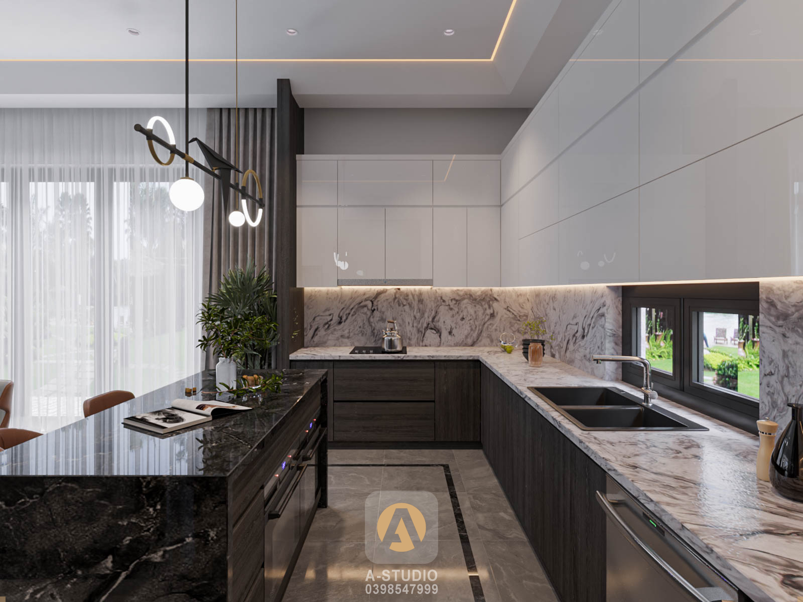 Thiết kế nội thất Nhà Mặt Phố tại Hà Nội Villa Mr.Hà-Hà Đông 1653693756 5