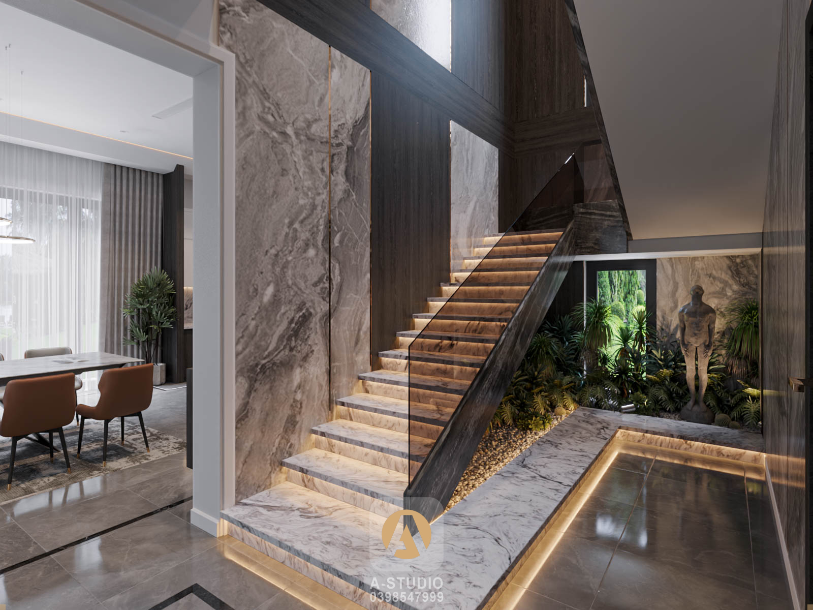 Thiết kế nội thất Nhà Mặt Phố tại Hà Nội Villa Mr.Hà-Hà Đông 1653693757 10