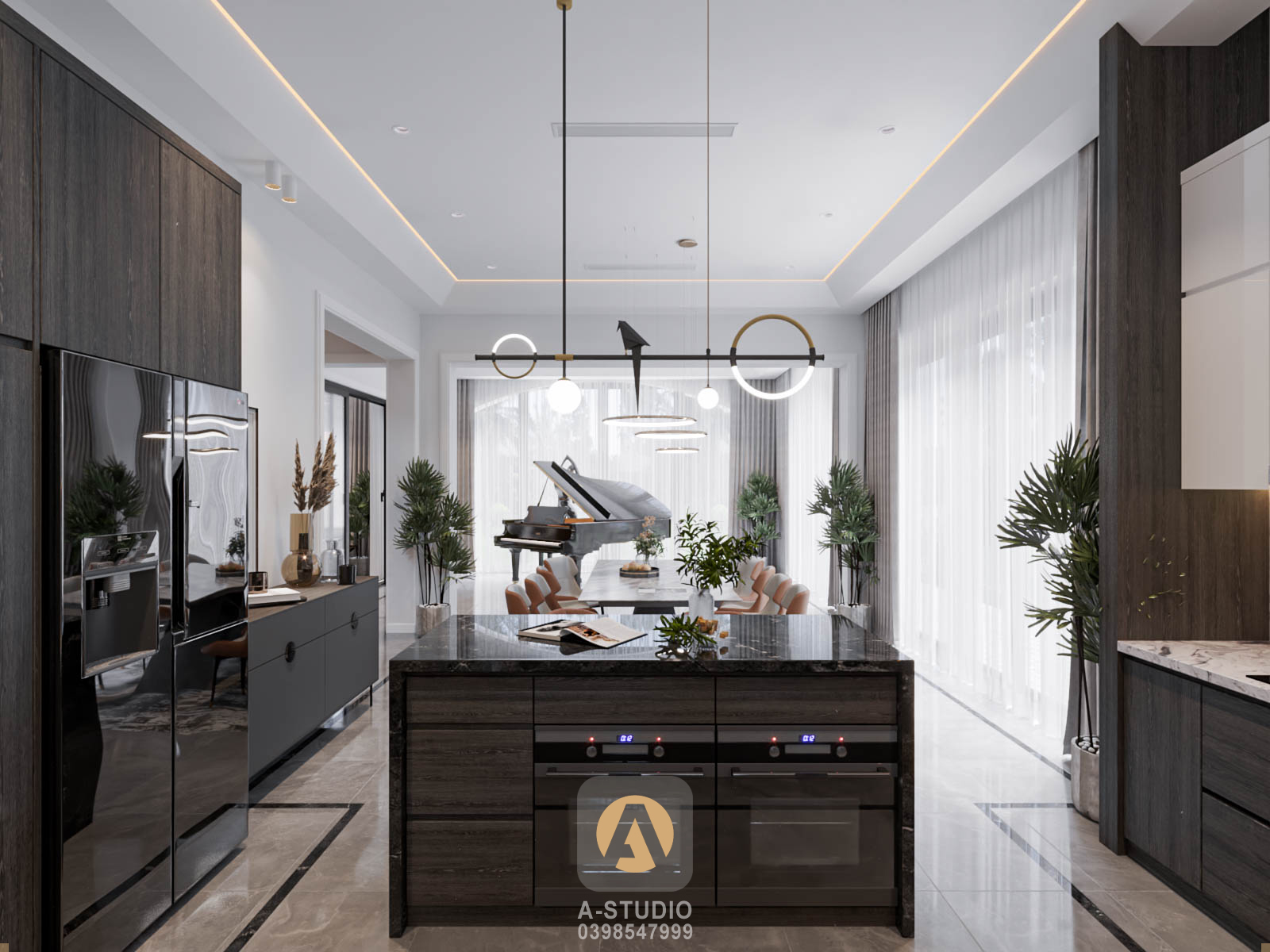 Thiết kế nội thất Nhà Mặt Phố tại Hà Nội Villa Mr.Hà-Hà Đông 1653693757 6