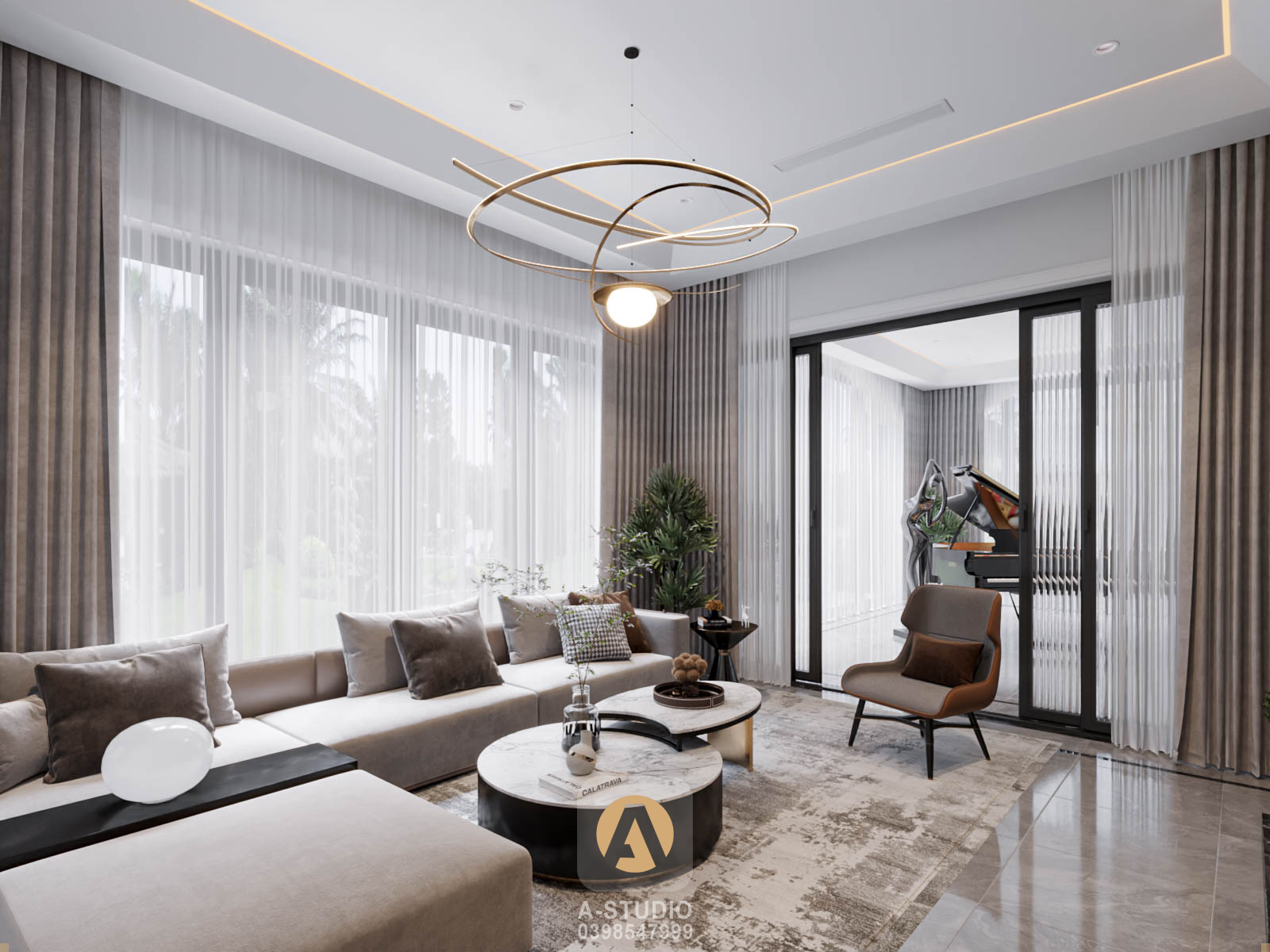 Thiết kế nội thất Nhà Mặt Phố tại Hà Nội Villa Mr.Hà-Hà Đông 1653693757 9