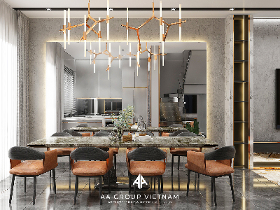 Thiết kế nội thất Nhà tại Long An Nhà Phố Vườn tại KĐT Waterpoint