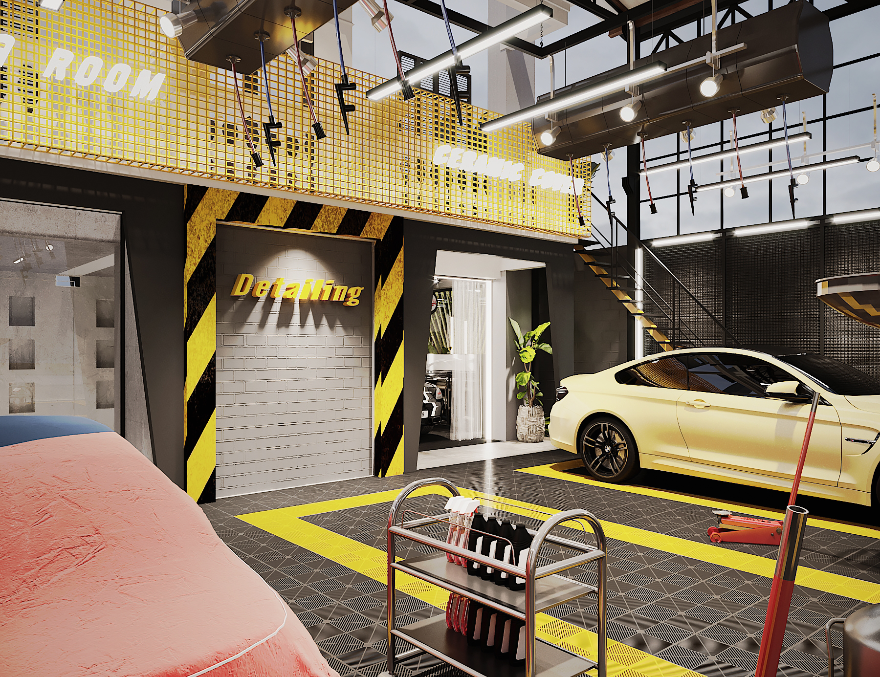 Thiết kế nội thất Nhà Hàng tại Hà Nội Xưởng chăm sóc xe Trạm Trôi 1664846953 3