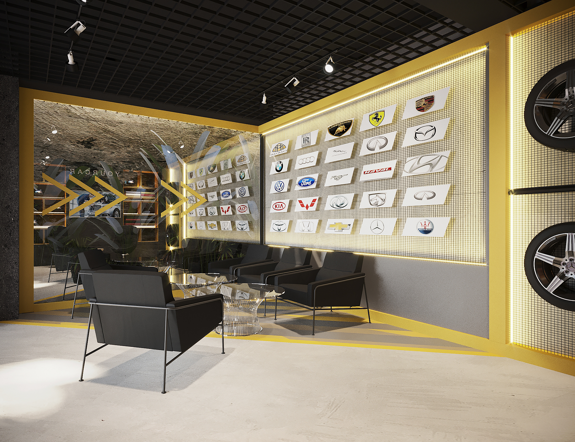 Thiết kế nội thất Nhà Hàng tại Hà Nội Xưởng chăm sóc xe Trạm Trôi 1664846954 7