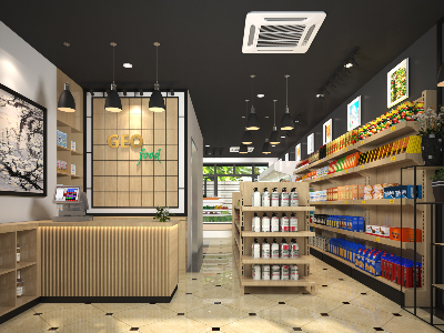 Thiết kế nội thất Nhà Mặt Phố tại Hà Nội Cửa hàng rau củ quả