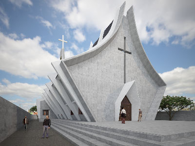 Thiết kế Công Trình Công Cộng tại Hà Nội Phương án Nhà thờ giáo họ Phú Gia