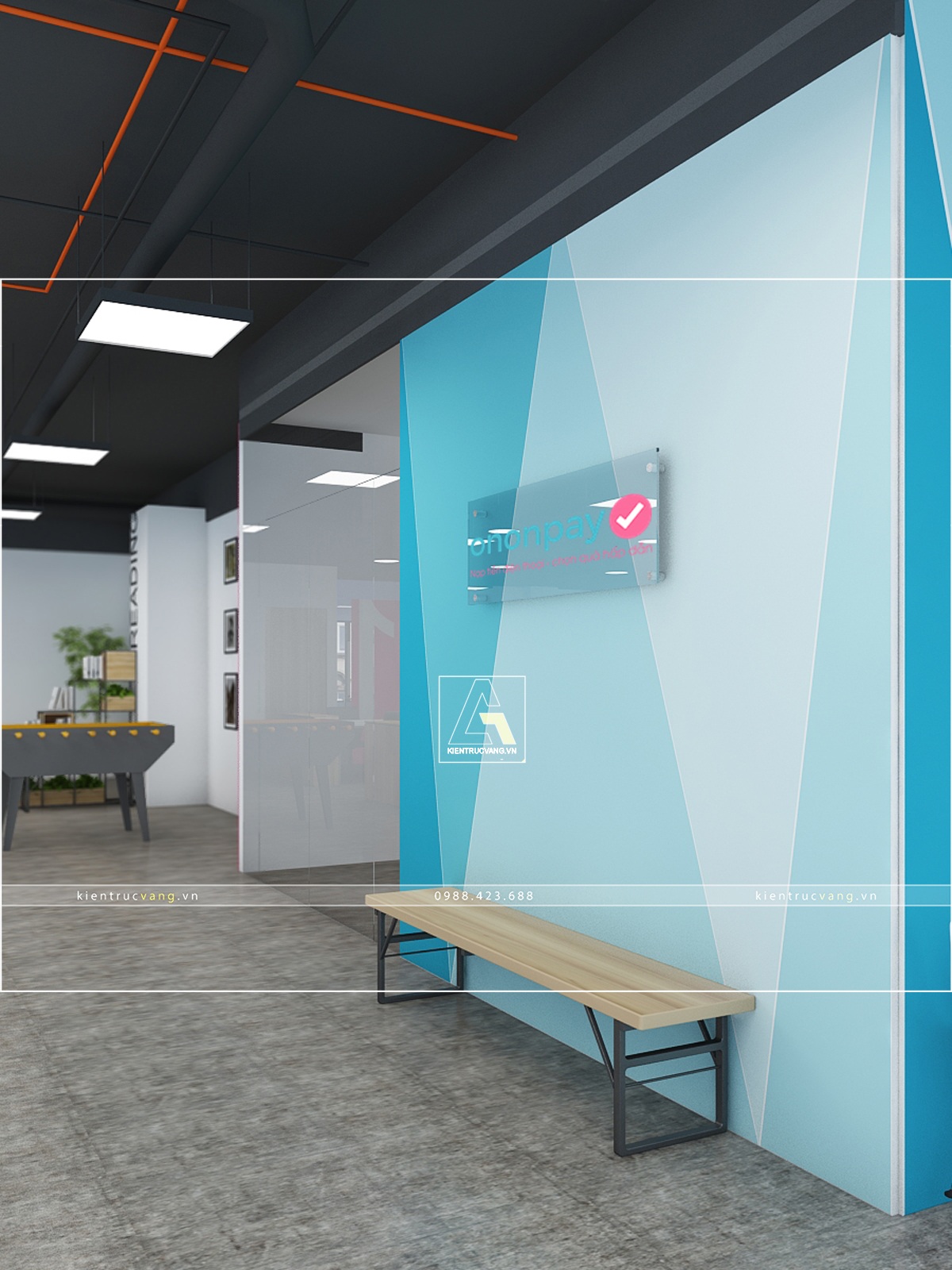 thiết kế nội thất Văn Phòng tại Hà Nội Thiết kế nội thất văn phòng Ononpay Hà Nội 4 1530872694