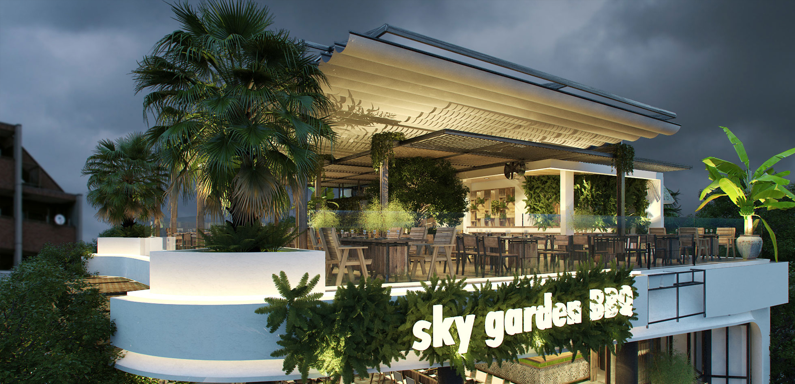 thiết kế Nhà Hàng Nhà hàng BBQ SKY35