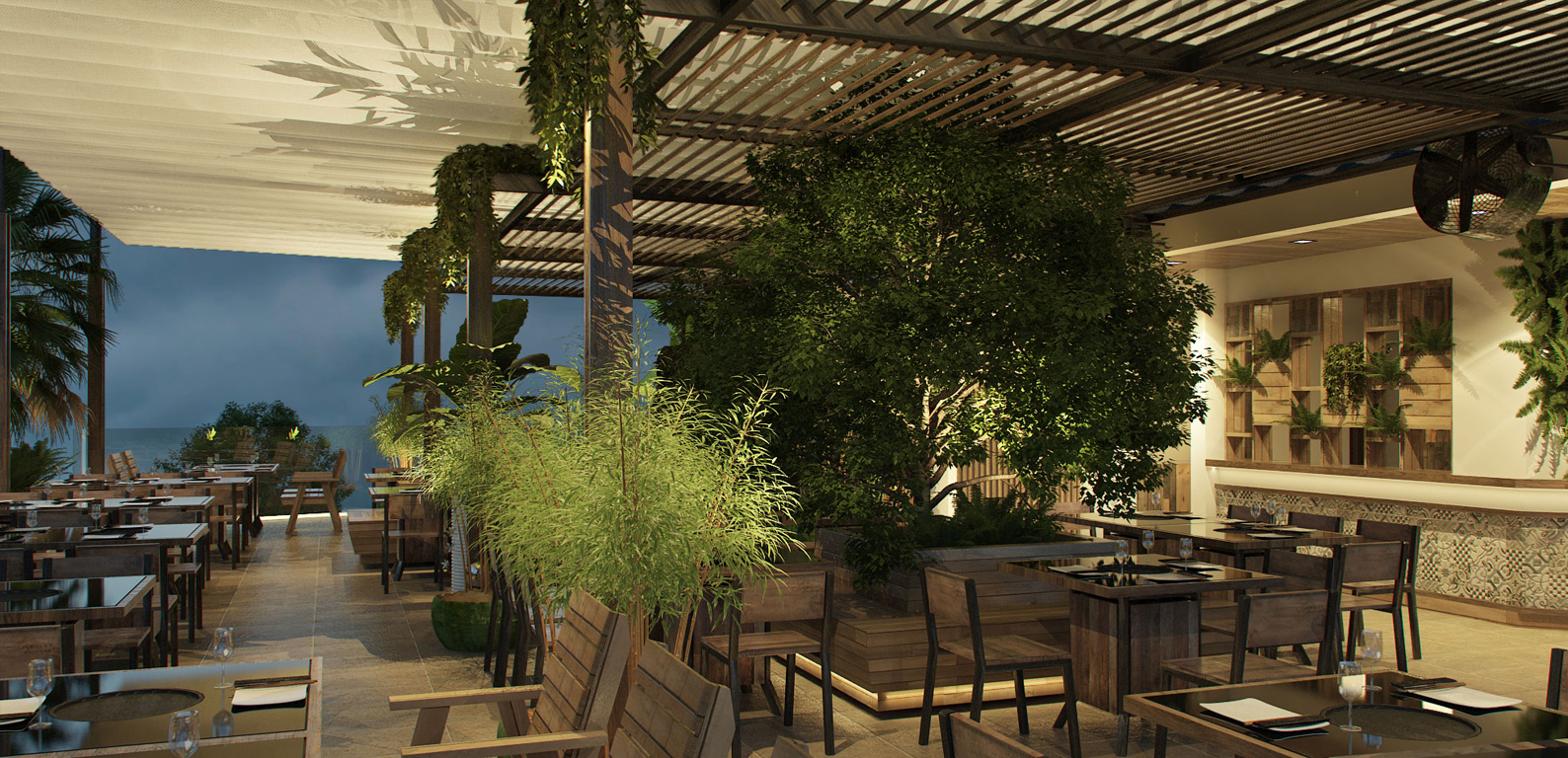 thiết kế Nhà Hàng Nhà hàng BBQ SKY51