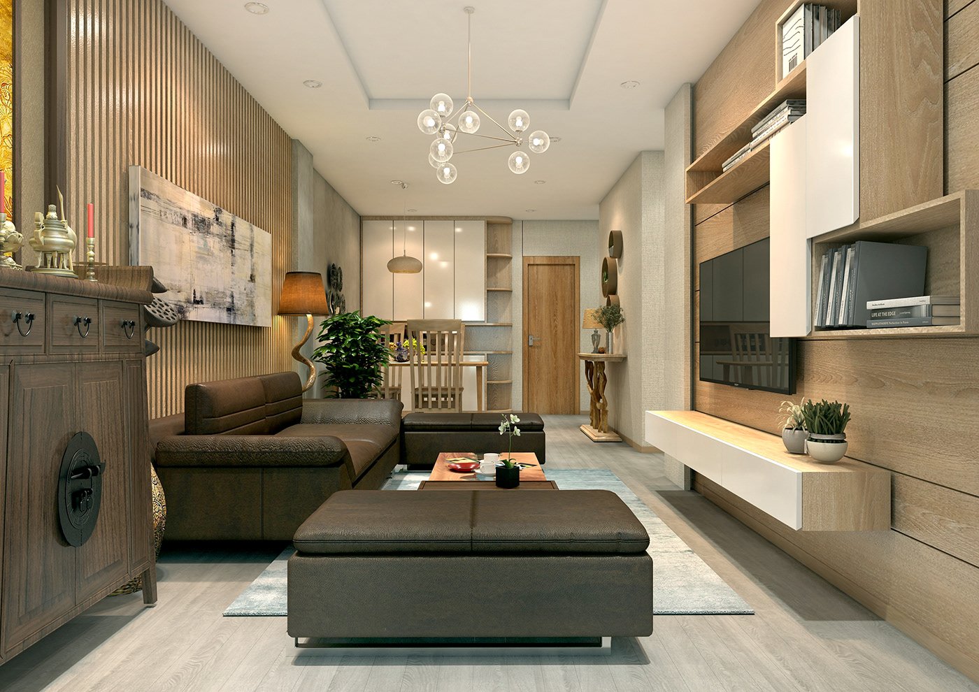 thiết kế nội thất chung cư tại Hà Nội Căn hộ Vimeco - Nguyễn Chánh 5 1532574169