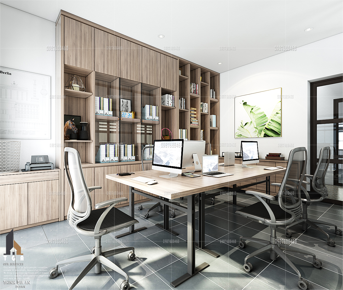 thiết kế nội thất Văn Phòng tại Hà Nội Văn phòng bất động sản 1 1533098193
