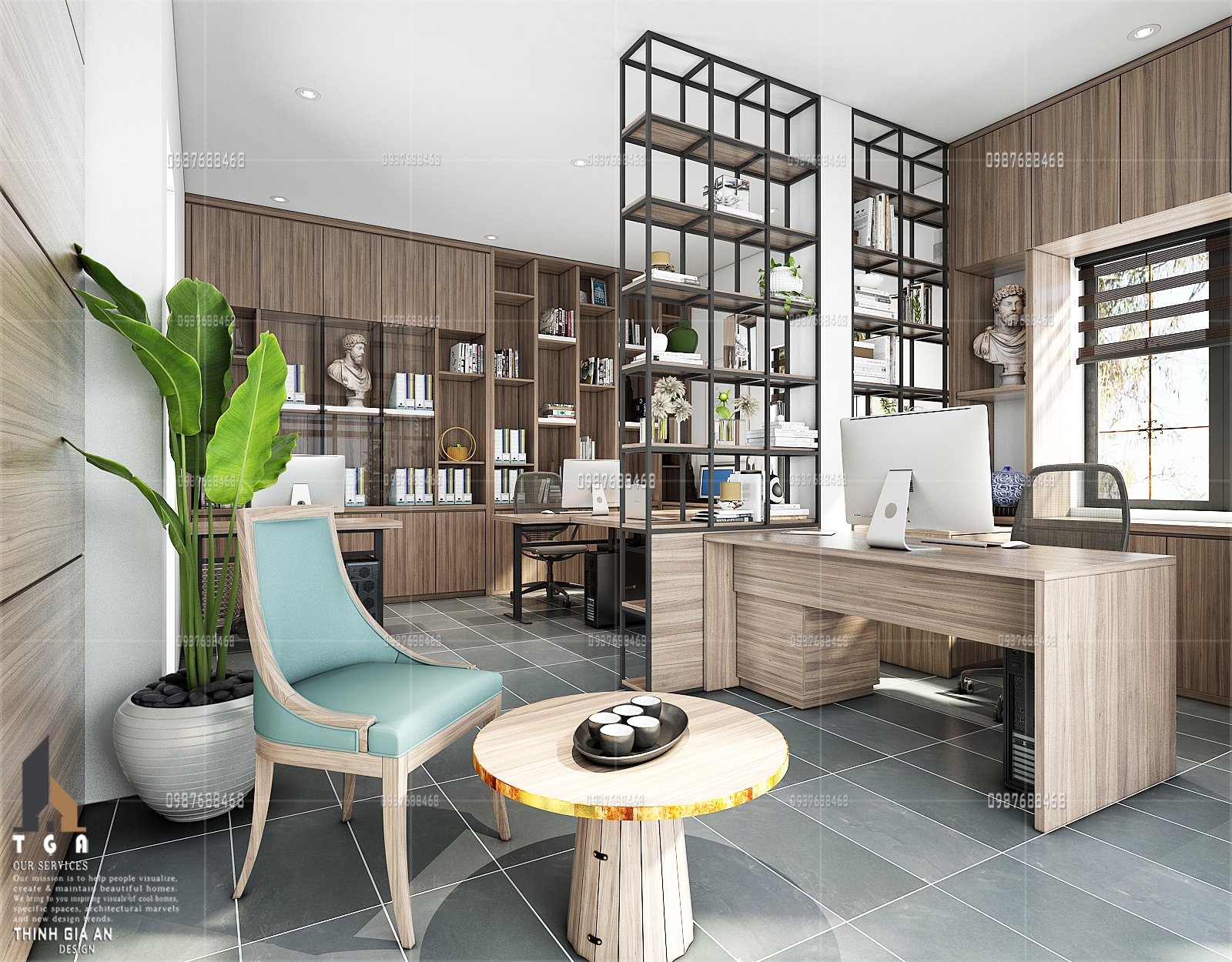 thiết kế nội thất Văn Phòng tại Hà Nội Văn phòng bất động sản 4 1533098188