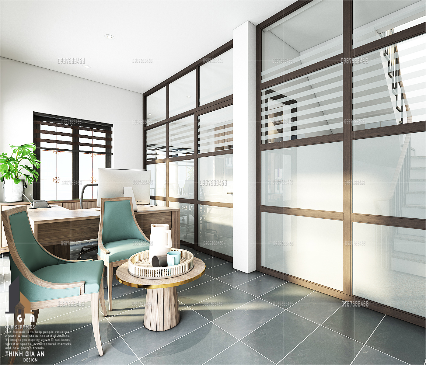 thiết kế nội thất Văn Phòng tại Hà Nội Văn phòng bất động sản 5 1533098184