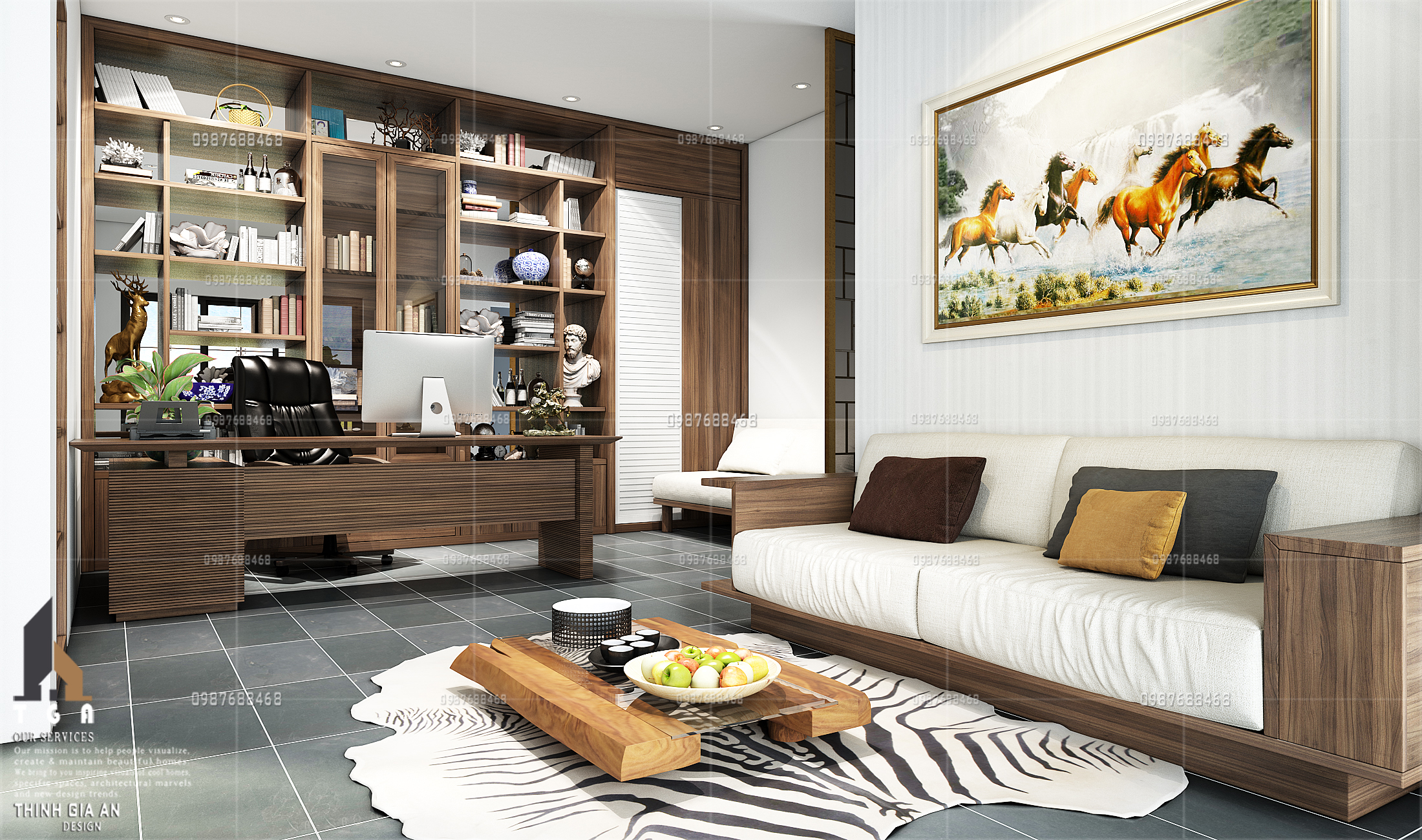 thiết kế nội thất Văn Phòng tại Hà Nội Văn phòng bất động sản 8 1533098195