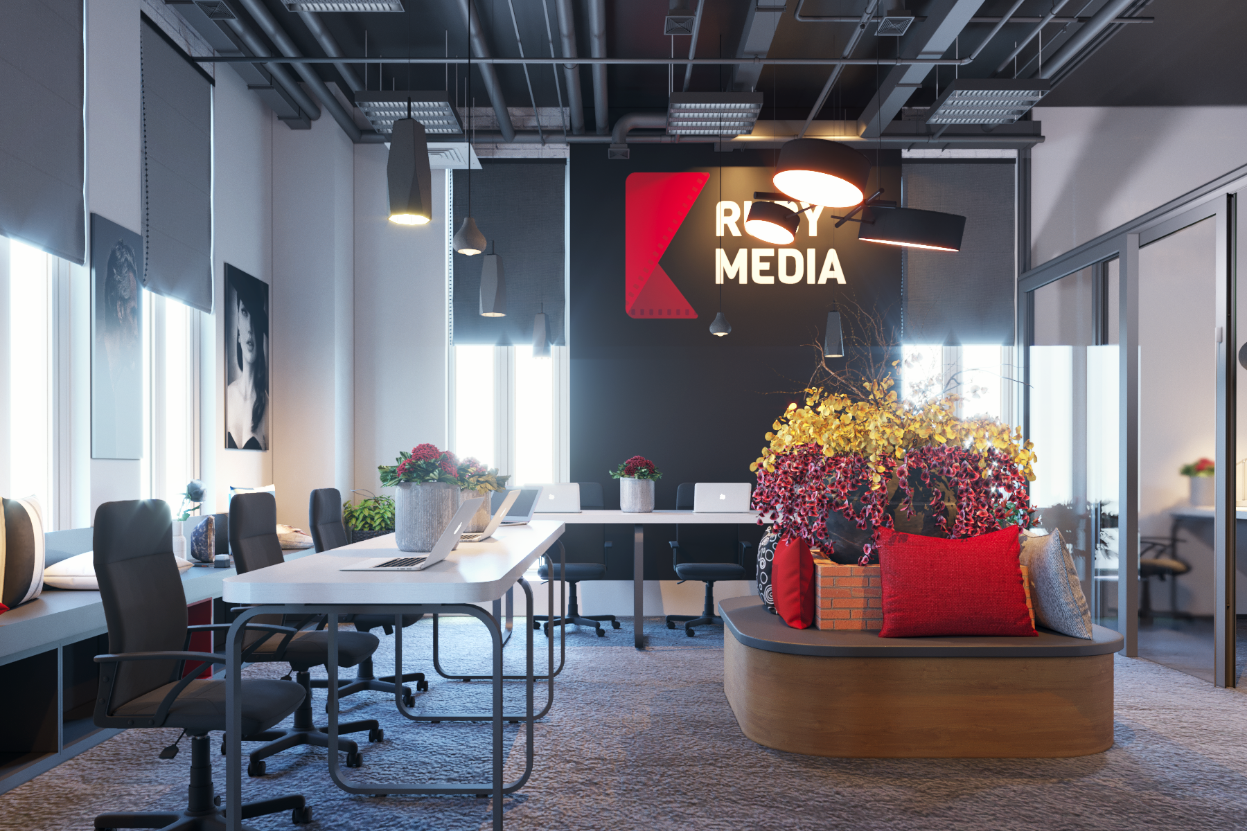 thiết kế nội thất Văn Phòng tại Hồ Chí Minh VĂN PHÒNG ĐIỆN ẢNH RUBY MEDIA 2 1533643098