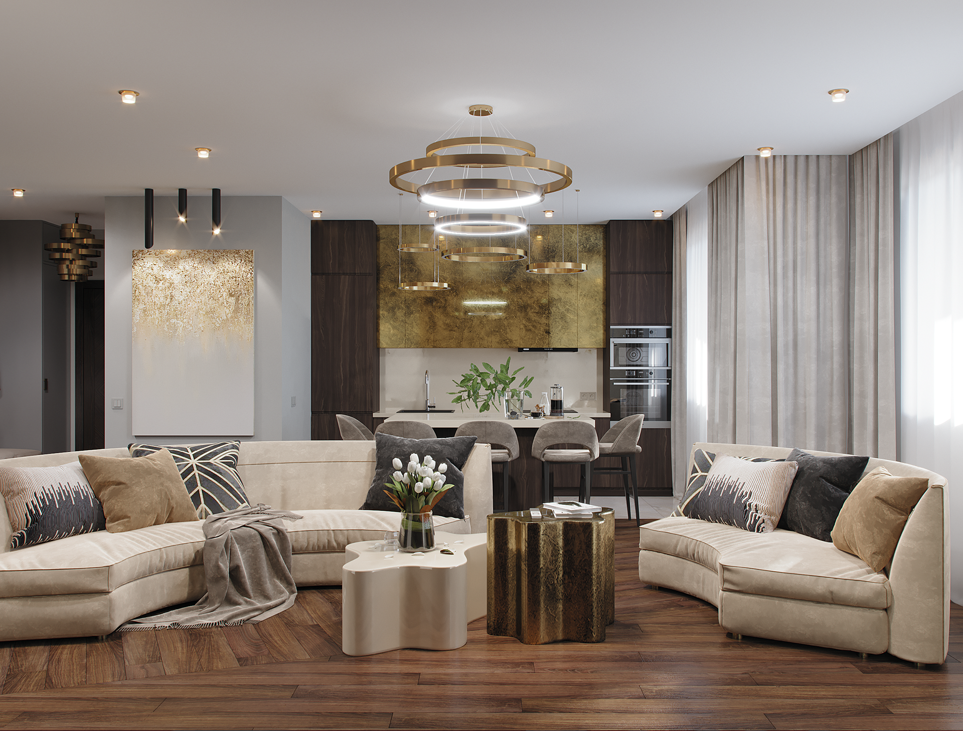 NỘI THẤT HIỆN ĐẠI TINH TẾ NHƯNG KHÔNG KÉM PHẦN SANG TRỌNG CHO CĂN HỘ0