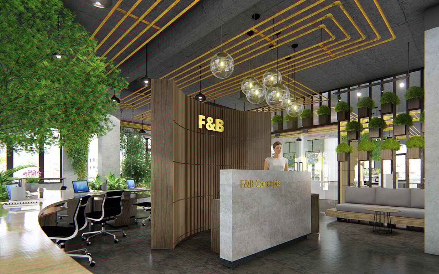 thiết kế nội thất Văn Phòng tại Hồ Chí Minh Thiết kệ nội thất văn phòng F&B Concepts 6 1534734219