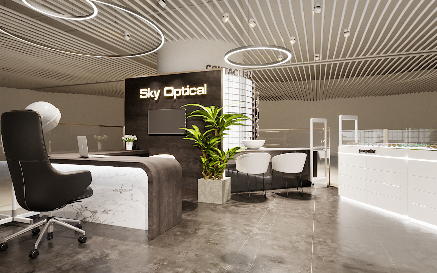 thiết kế nội thất Shop tại Hồ Chí Minh THIẾT KẾ SHOP KÍNH Sky Optical 4 1535449233