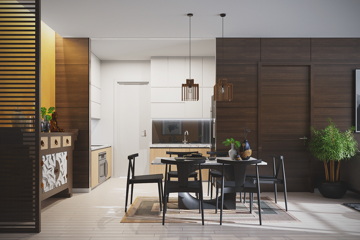 thiết kế nội thất chung cư tại Hồ Chí Minh Modern oriental 0 1535514746