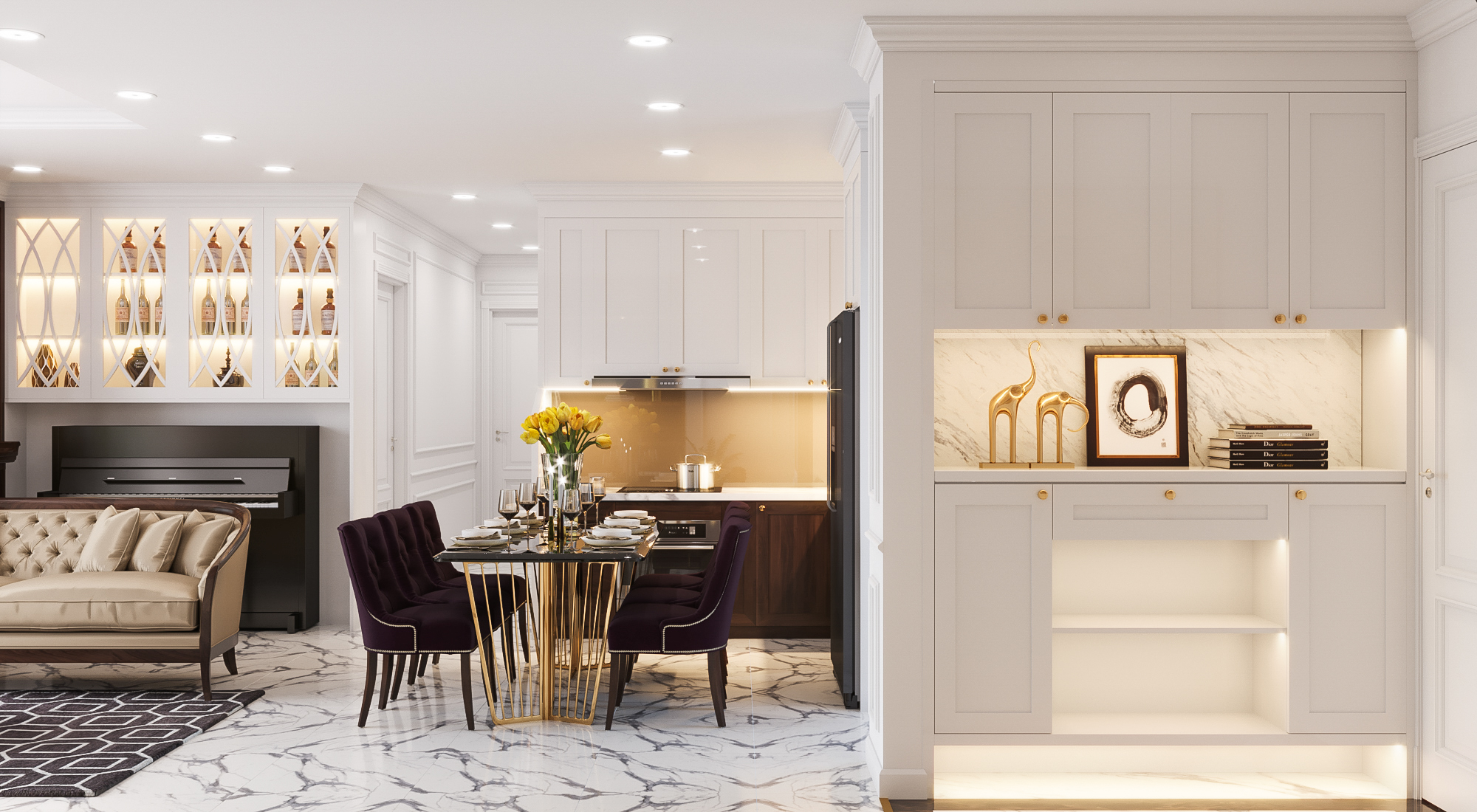 thiết kế nội thất chung cư tại Hà Nội Vimhomes D'capital 2 1537586342