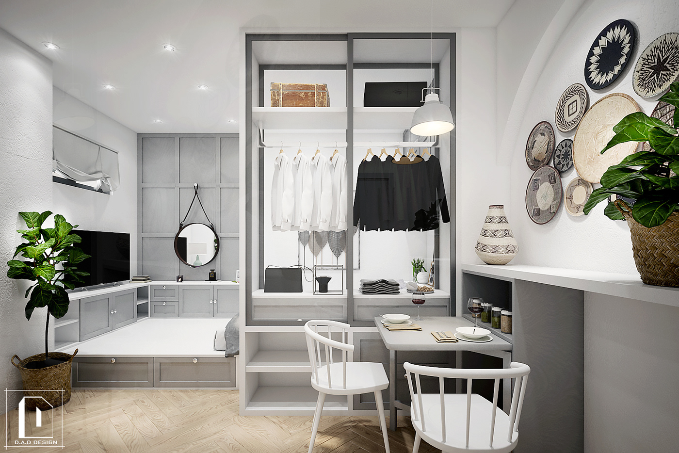 thiết kế nội thất chung cư tại Hồ Chí Minh Mini Apartment - Scandinavian 10 1538451229