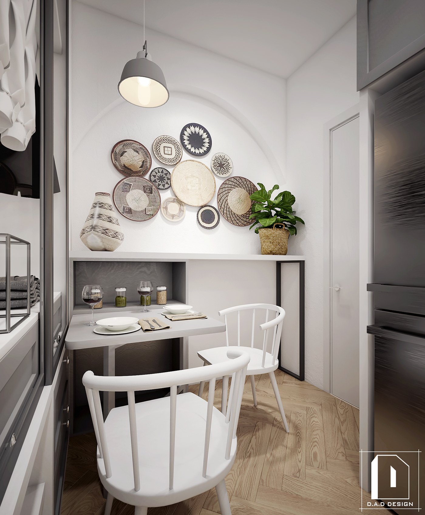 thiết kế nội thất chung cư tại Hồ Chí Minh Mini Apartment - Scandinavian 1 1538451232