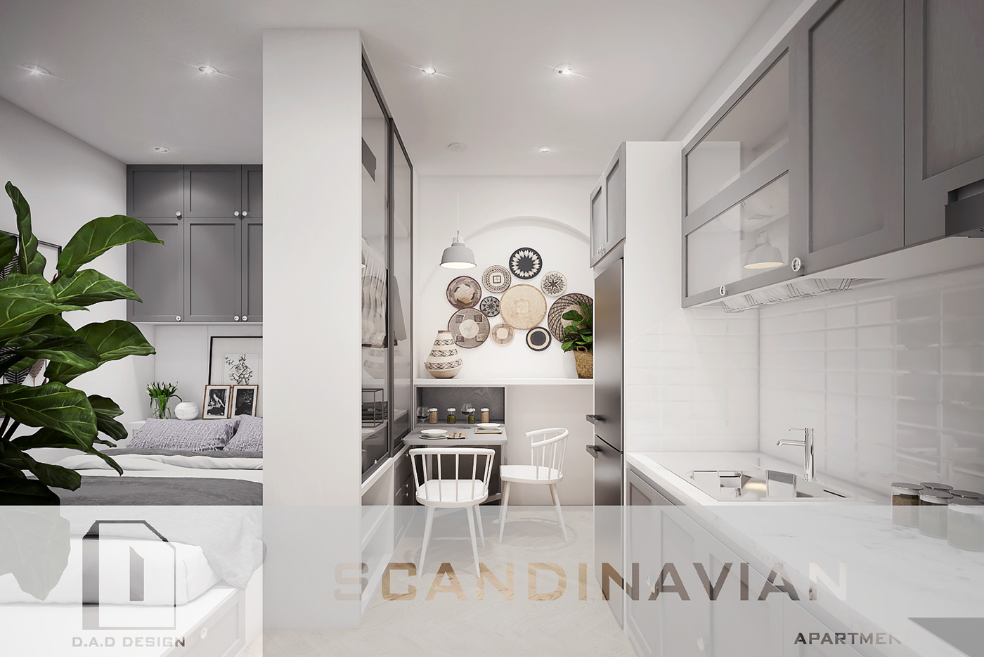 thiết kế nội thất chung cư tại Hồ Chí Minh Mini Apartment - Scandinavian 2 1538451219